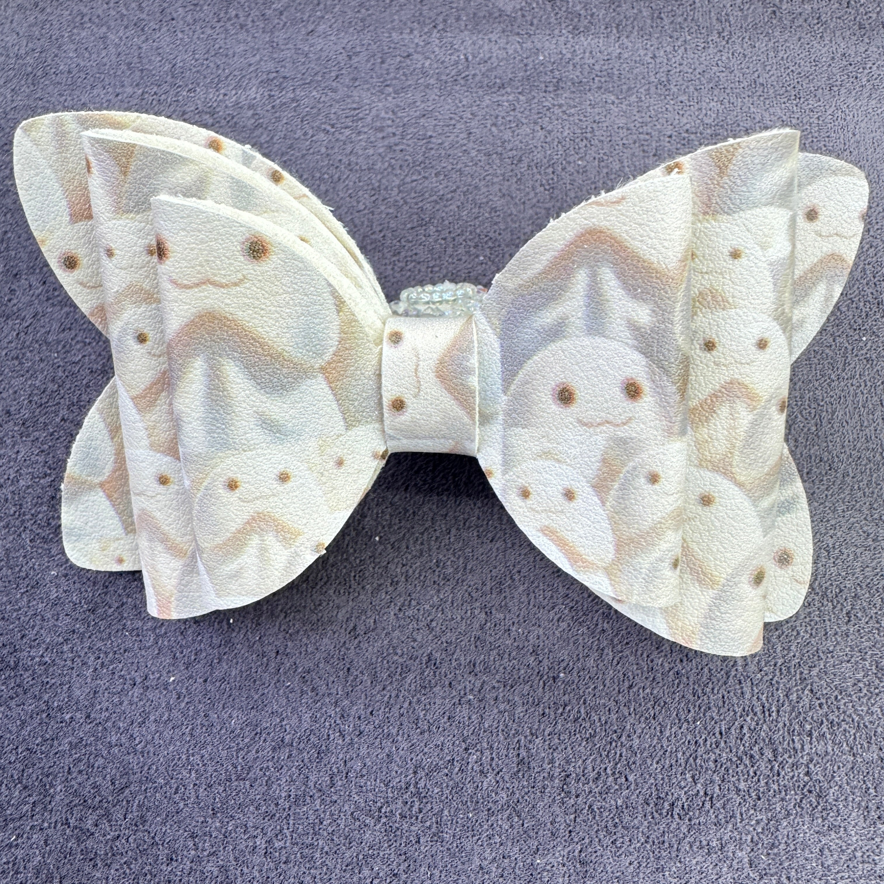 Cute Ghost Printed PU Sugar Bow Beads,Multi-color