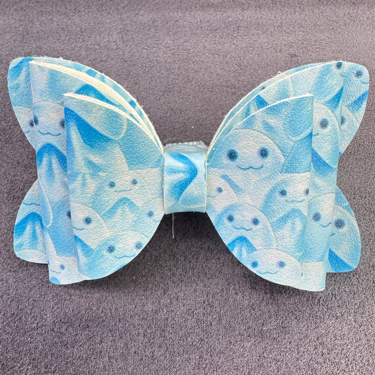 Cute Ghost Printed PU Sugar Bow Beads,Multi-color