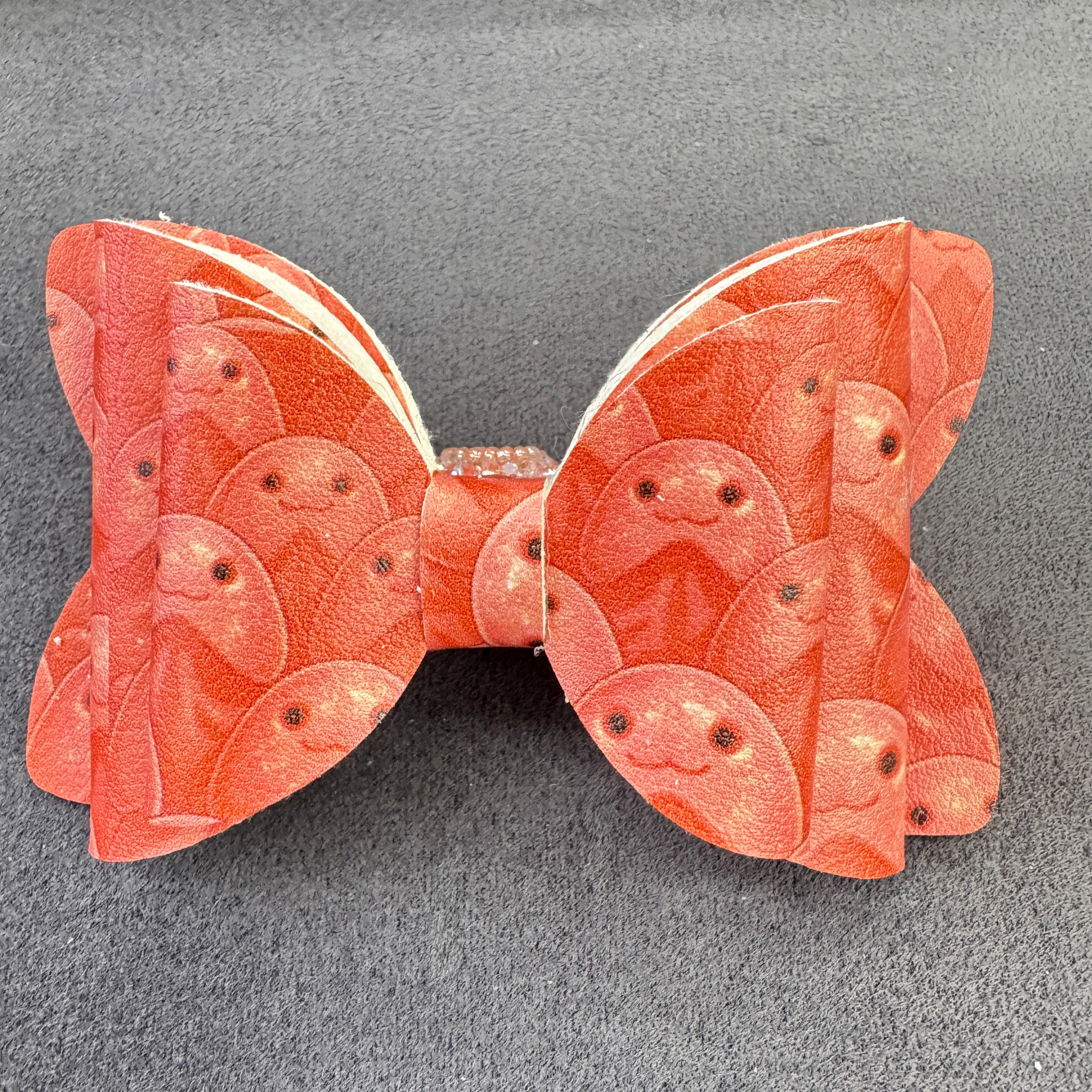 Cute Ghost Printed PU Sugar Bow Beads,Multi-color