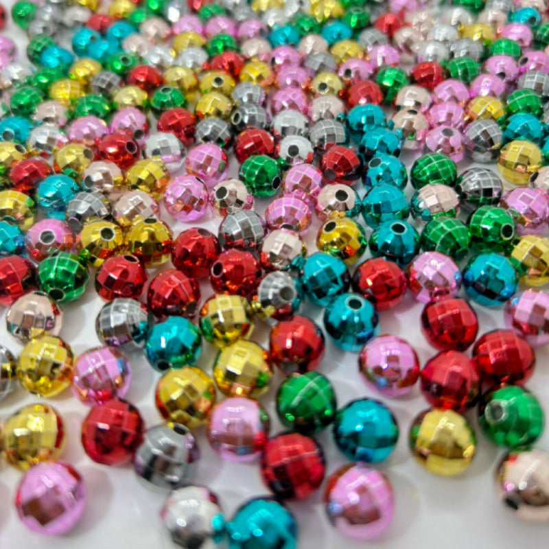 FS2455-16mm Metallic Disco Acrylic Beads Fit For Beadable Pens