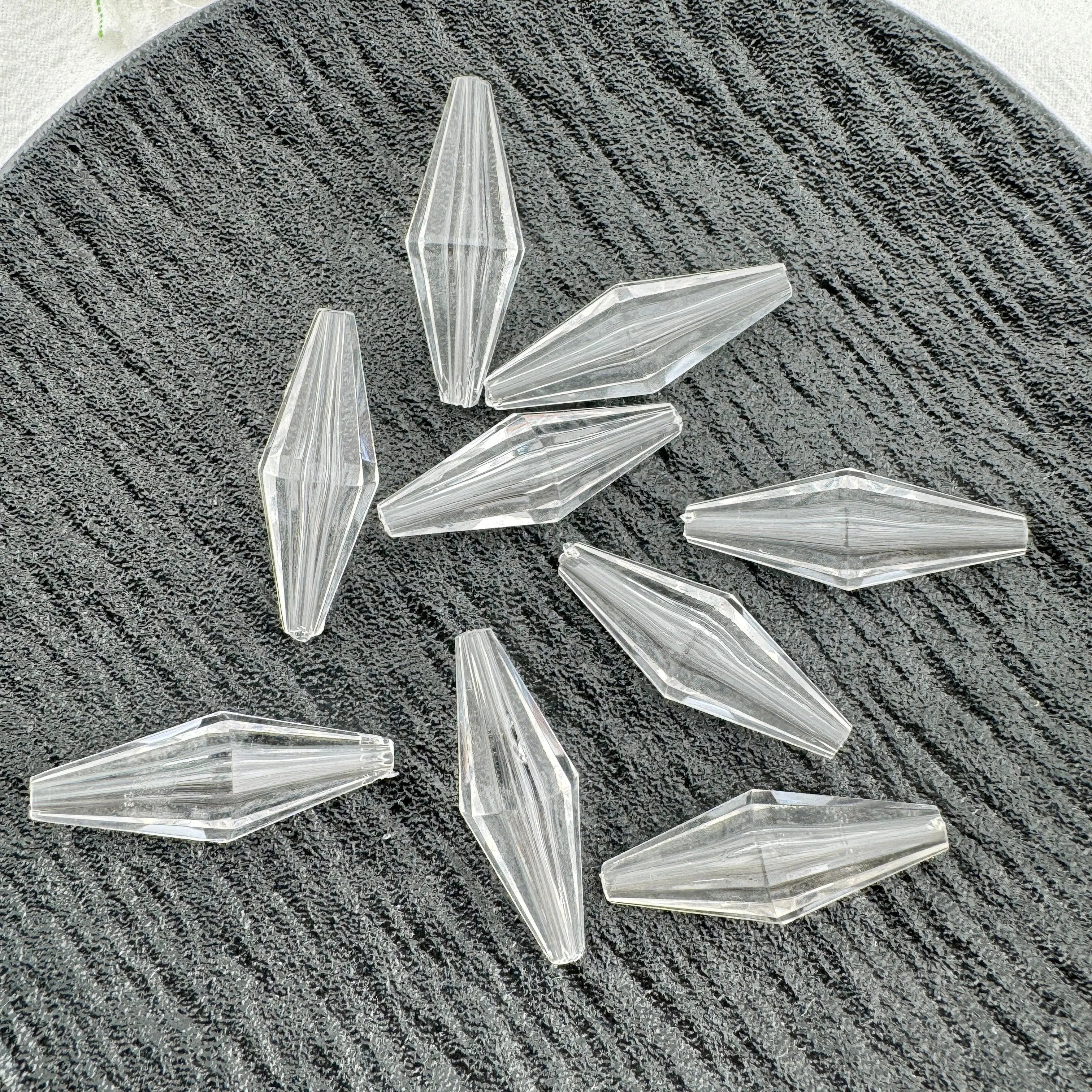 36×13mm Clear Based Beads Zoe DIY Shop