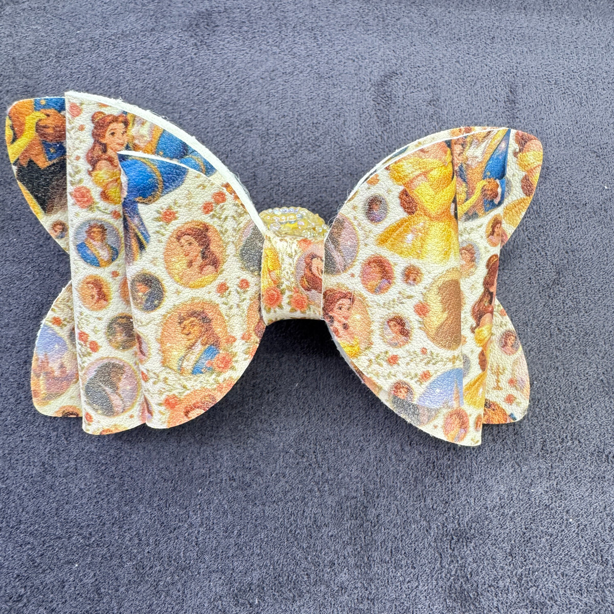 Fairy‑Tale Faux‑Leather Printed Sugar Bow Beads