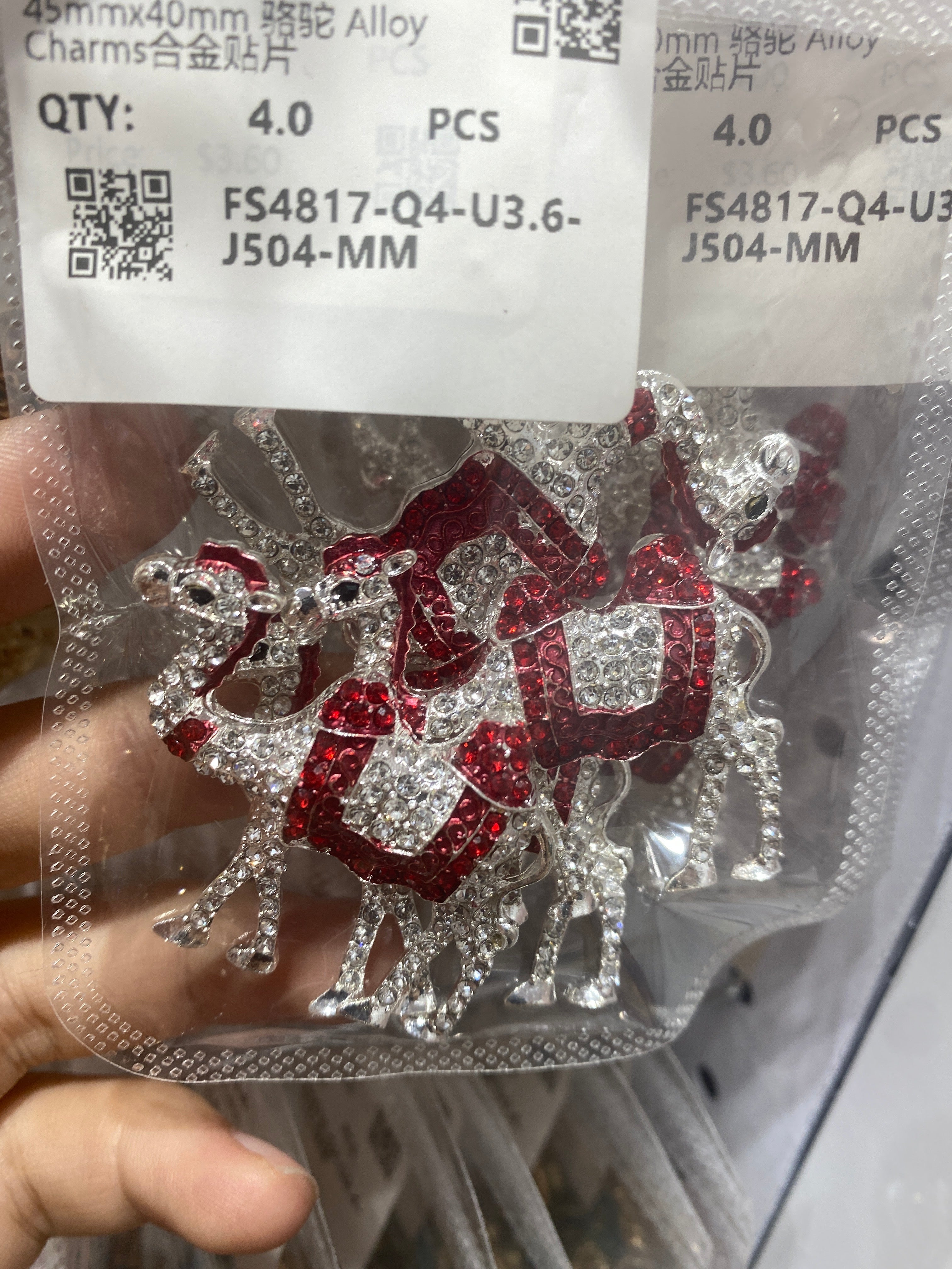 FS4678- 41×44Mm Crystal Diamond Swan Patches (One Left And One Right) Zoe's DIY Shop