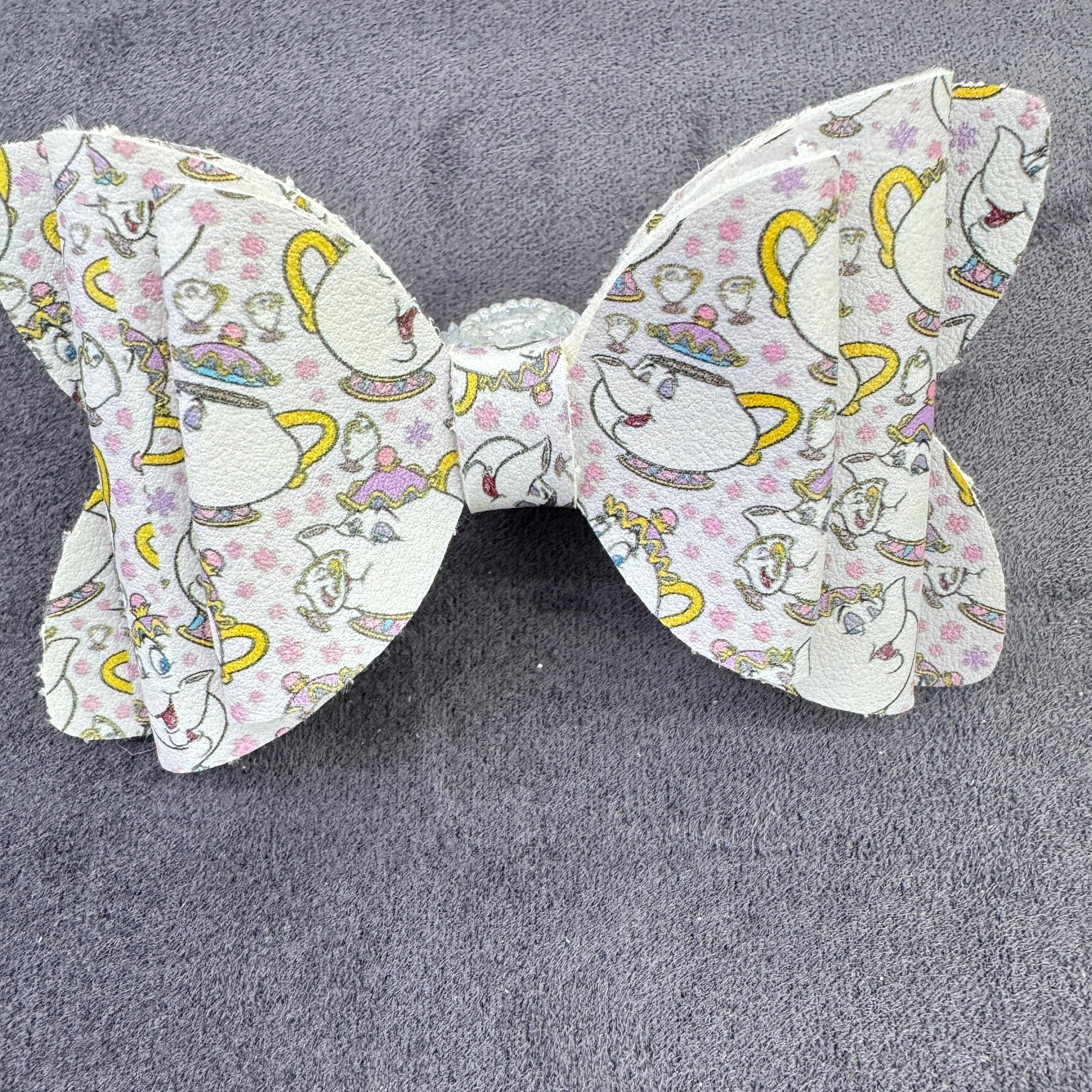 Fairy‑Tale Faux‑Leather Printed Sugar Bow Beads