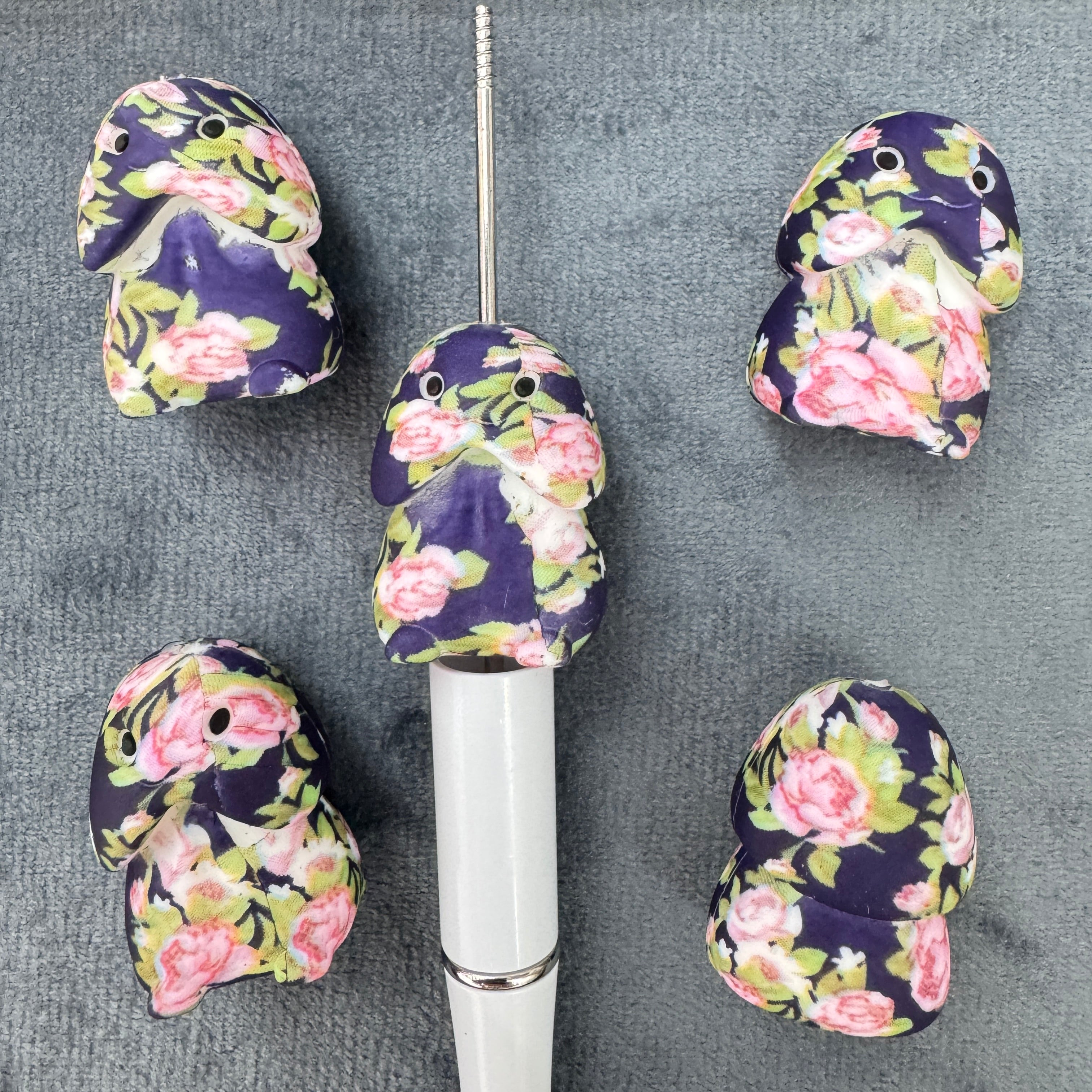 Colorful Pattern Printed Men's Body Part Silicone Beads