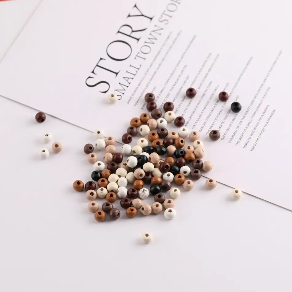 FS6844-6MM Dark-Colored Large-Hole Beads (Fit For Pens) Zoe DIY Wholesale