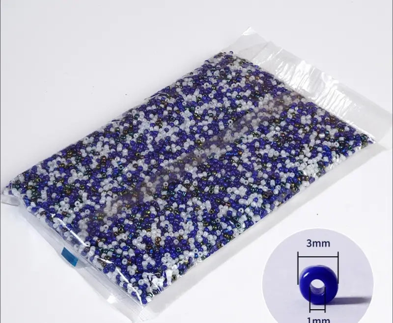 3MM Mixed color glass rice beads Zoe DIY Wholesale