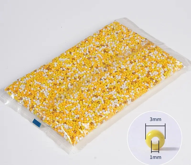 3MM Mixed color glass rice beads Zoe DIY Wholesale