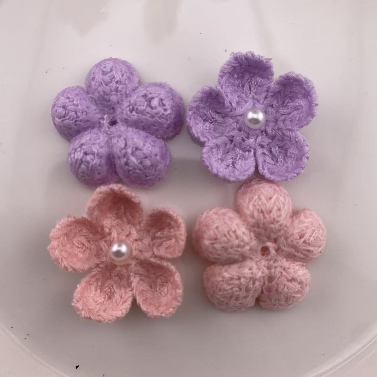 27MM Crocheted Pearl Small Flower Zoe DIY Wholesale
