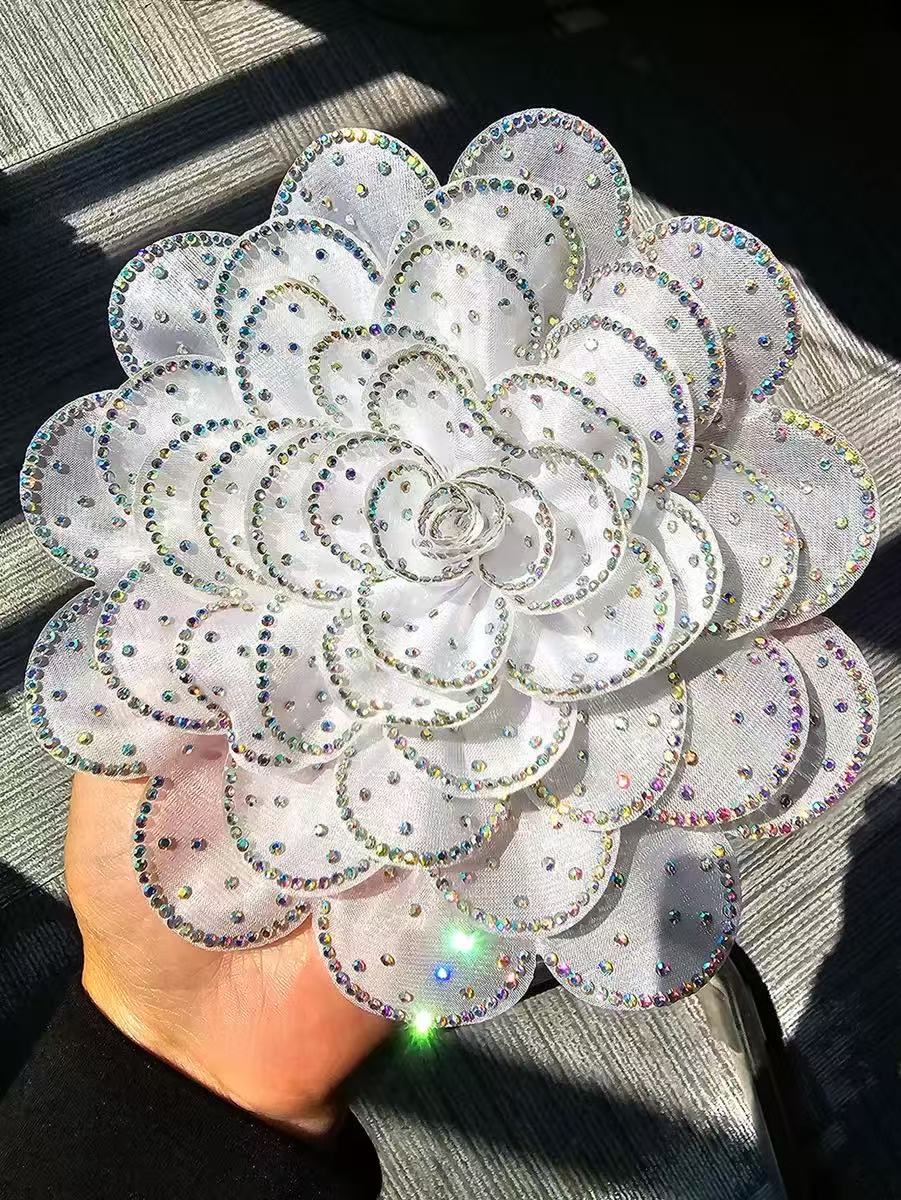 14CM 8 Layer Big Flower Diamonds Charms Zoe DIY Wholesale