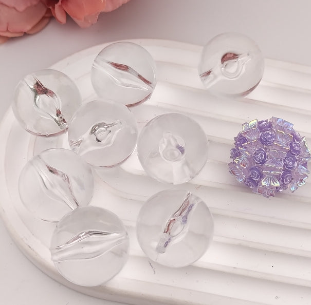 25MM Clear ROUND beads Zoe DIY Wholesale