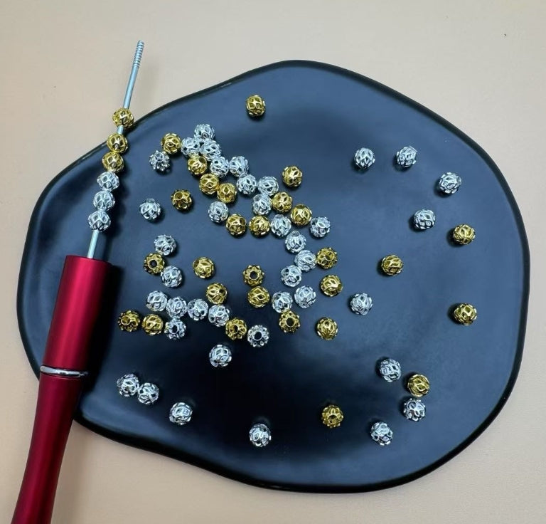 FS5018-6MM Alloy Hollow Beads