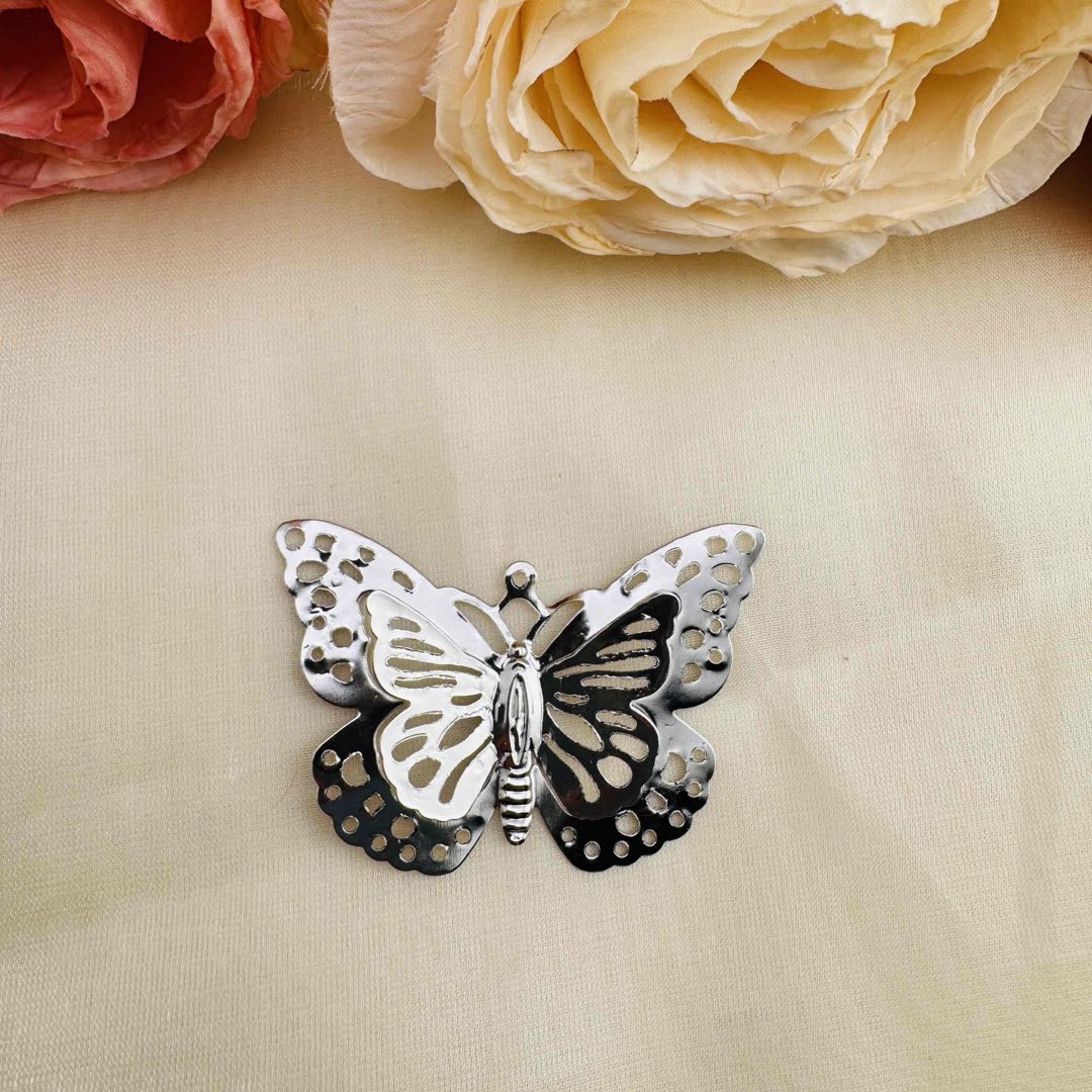 FS10187-35×50mm Three-Dimensional Double-Layer Butterfly Metal Base