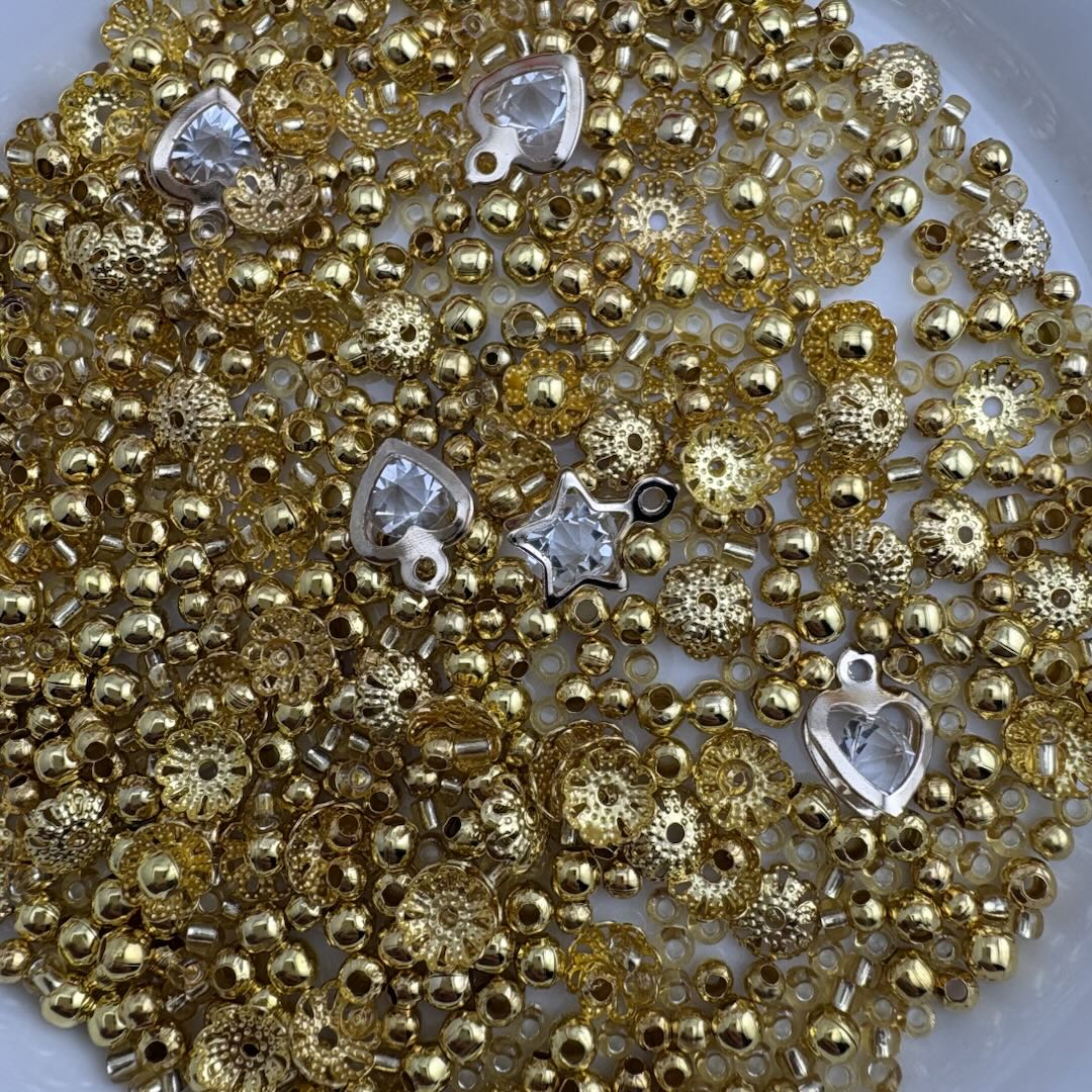 FS10330-Mixed Gold Spacer Beads - Zoe DIY Wholesale