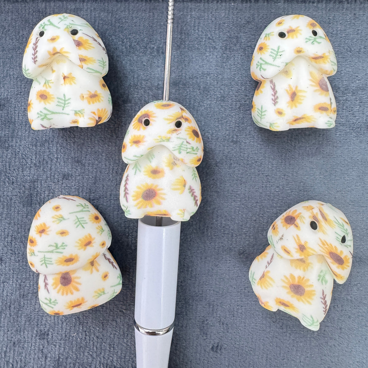 Colorful Pattern Printed Men's Body Part Silicone Beads