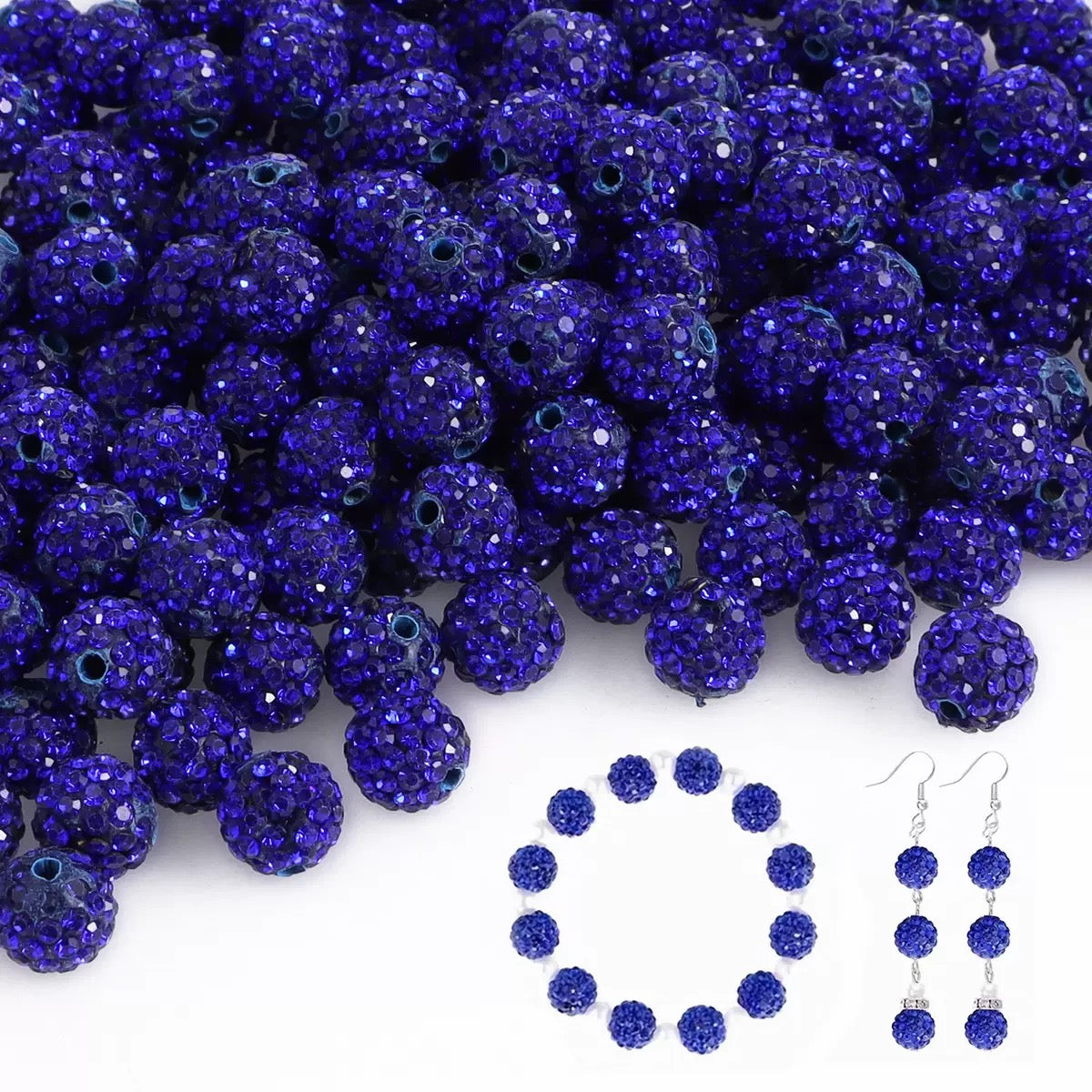 10mm Rhinestone Clay Beads For Jewelry Making Keychain Making