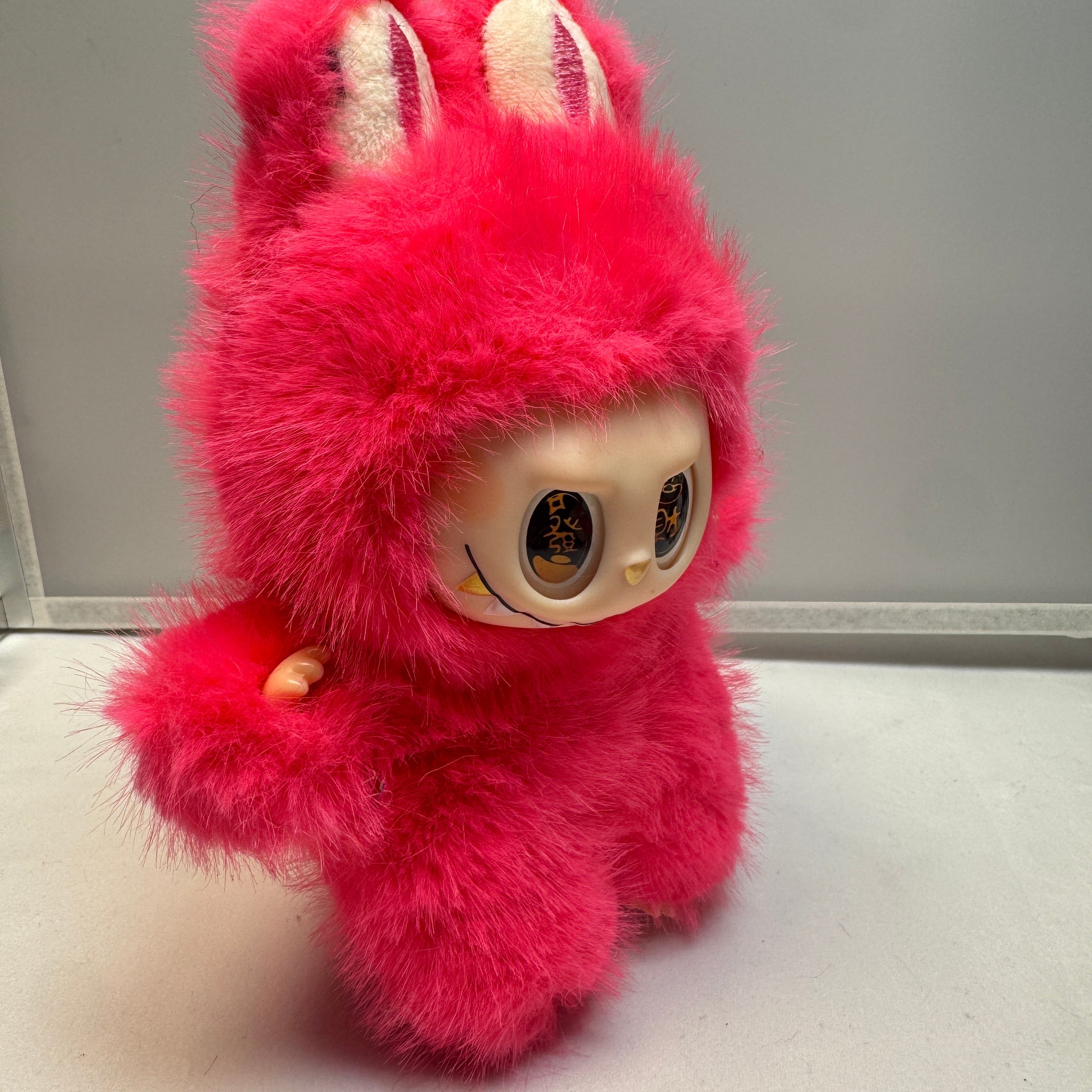 FS6908- Hot Pink Labubu With Tail Zoe's DIY Shop