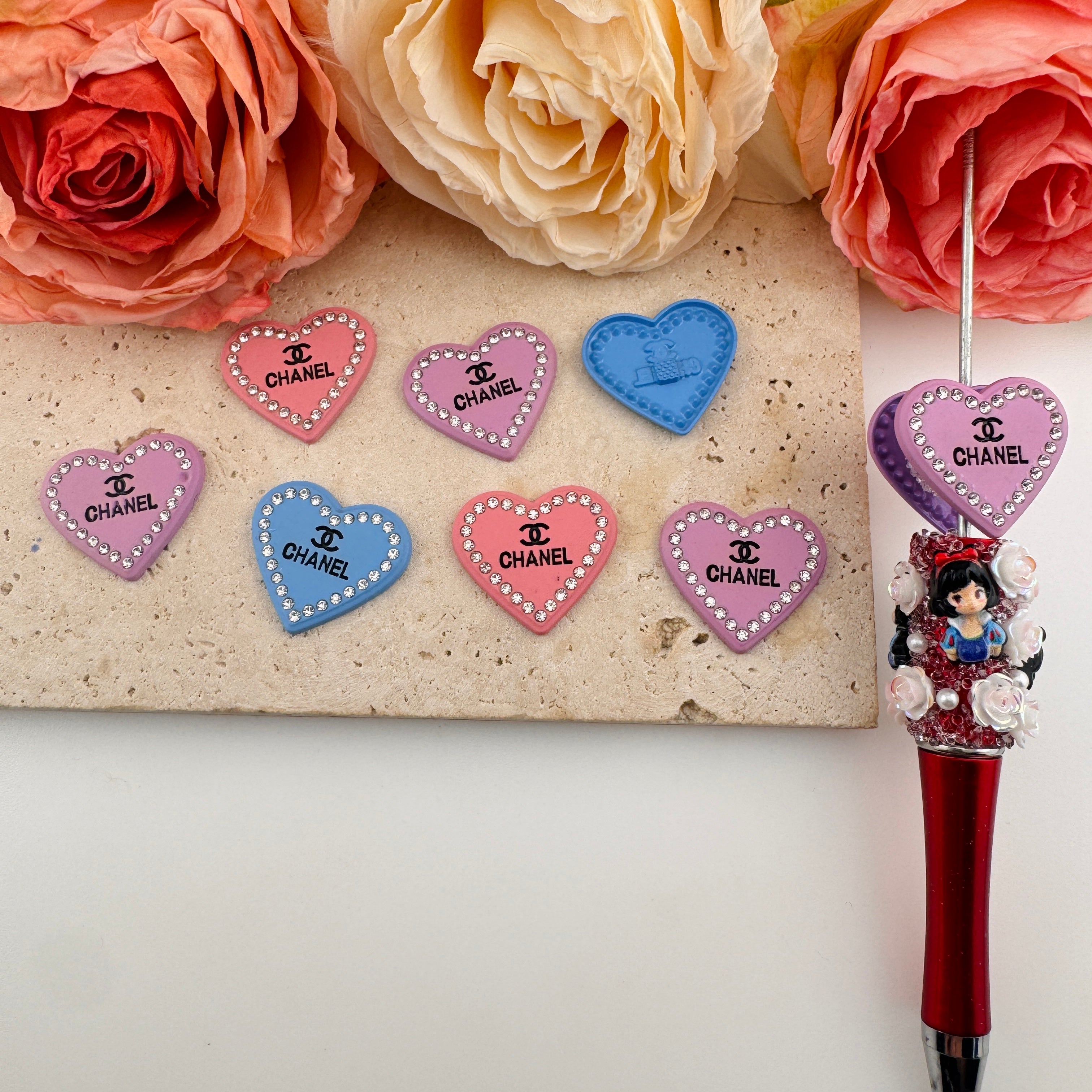 FS2961-About 23*26mm Heart Metal Patch For Making Fancy Beads
