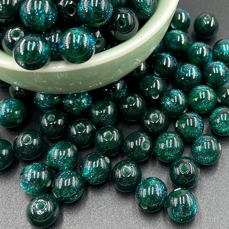 FS2378-10mm Size Galaxy Resin Beads Fit For Beadable Pens