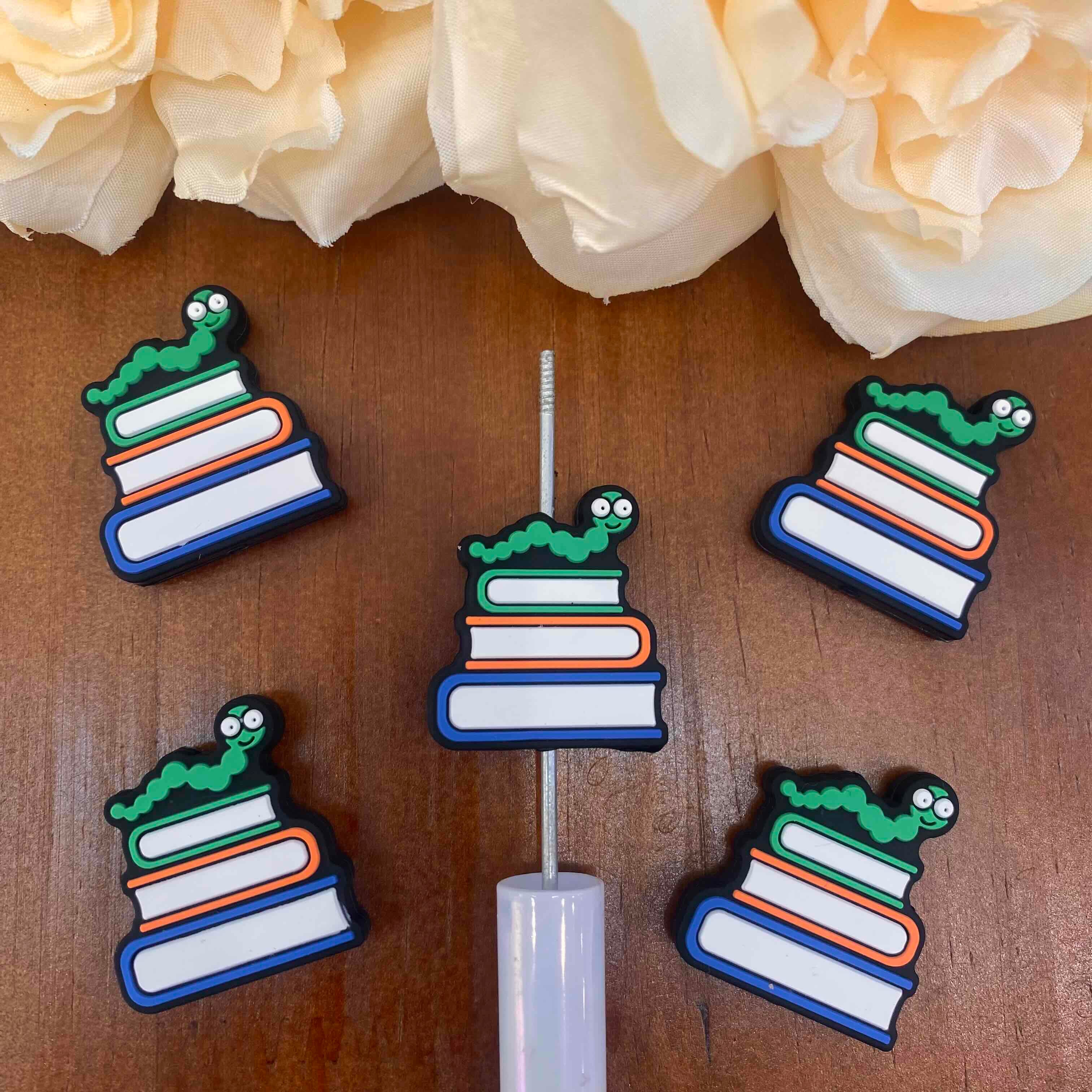 FS20399-Stack Book Flat Silicone Focal Beads