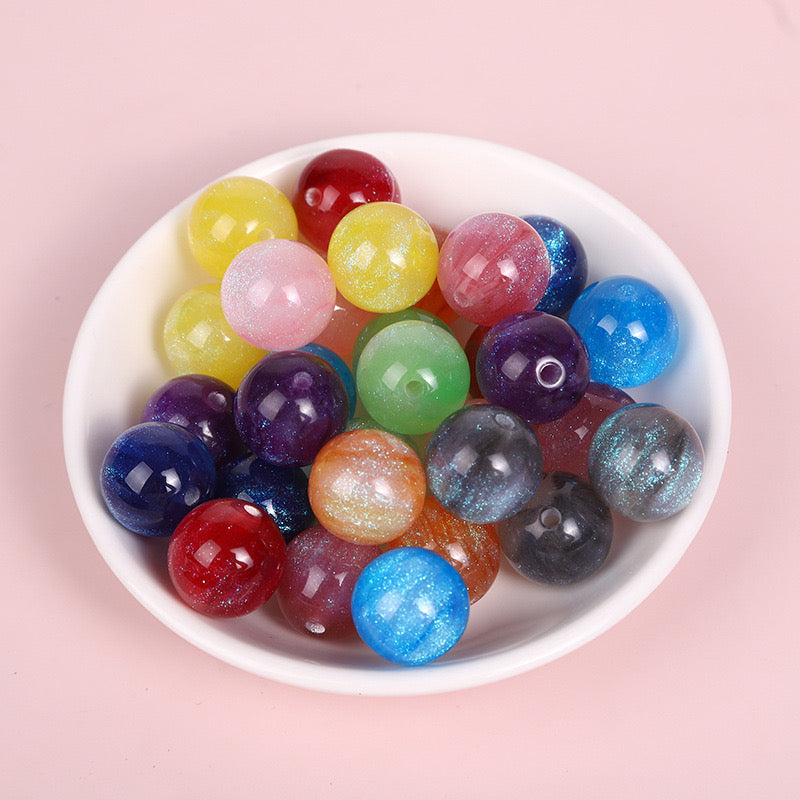 FS1614-16 MM Galaxy Resin Beads Fit  For Beadable Pens