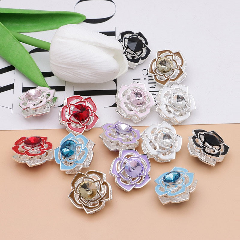 FS5014-About 22mm Flower Metal Charms