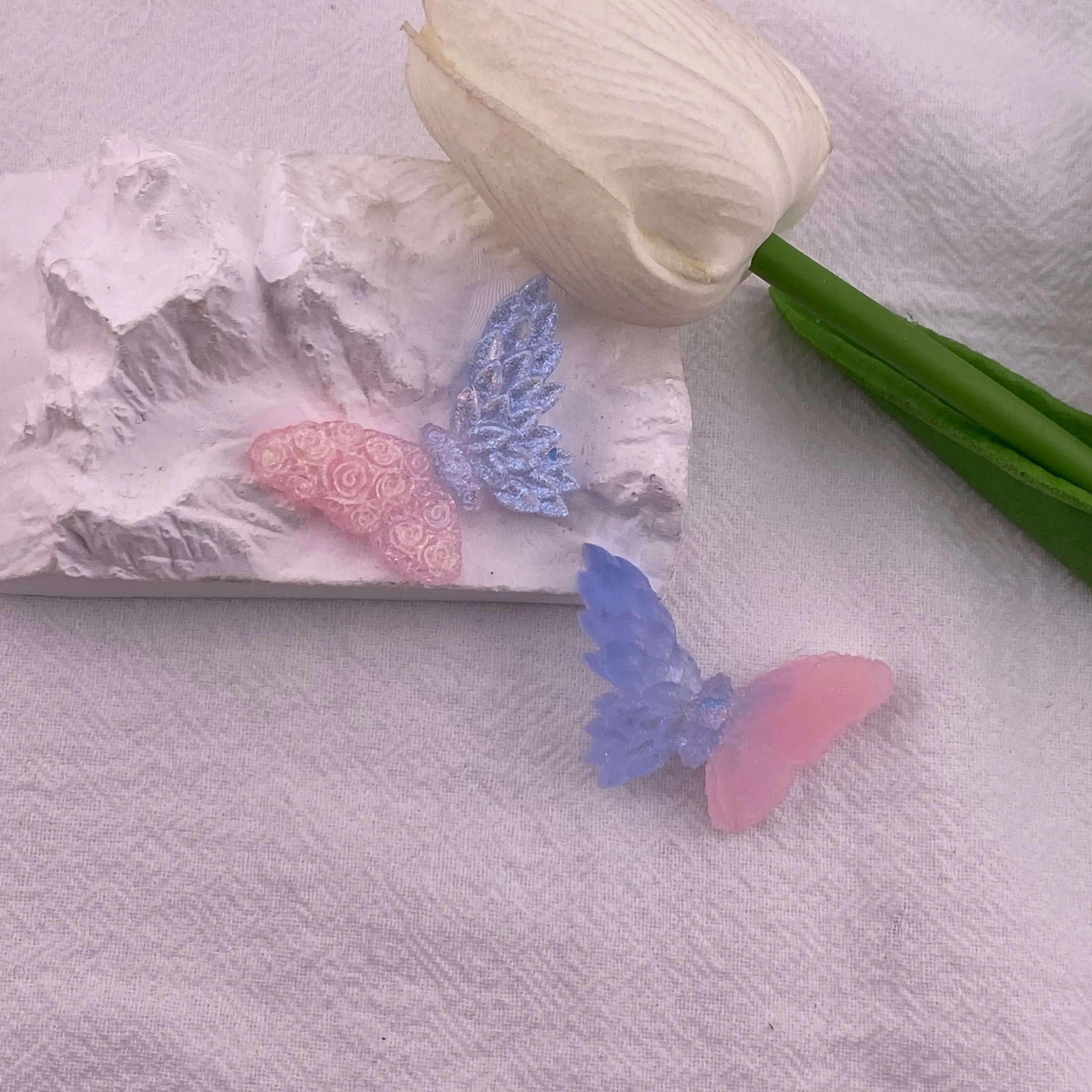 38*24mm Two - Color Glowing Butterfly Charms Double - Color Glowing Butterflies For DIY Projects Zoe's DIY Shop