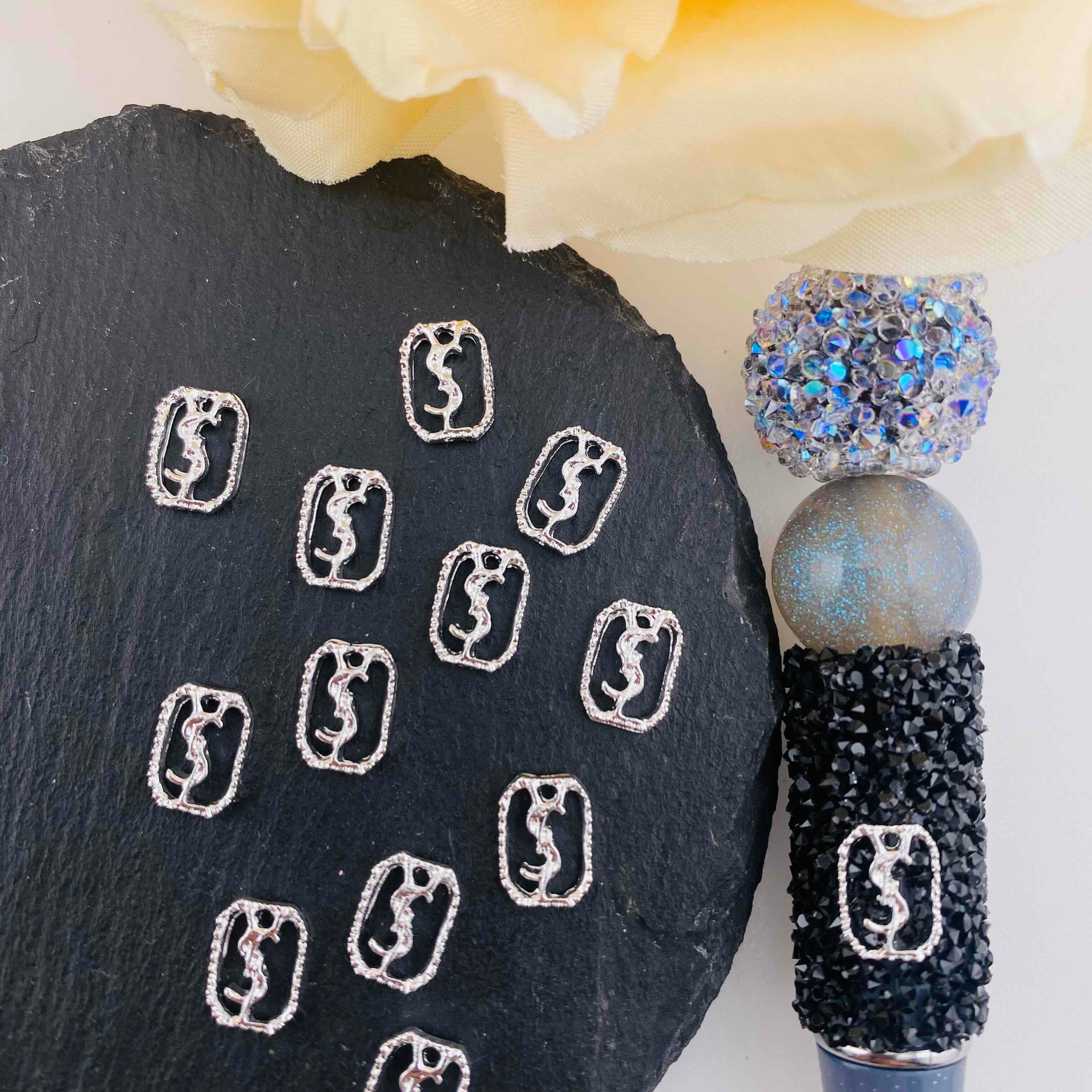 FS4555-About 7×10mm YSL Metal Nail Charms