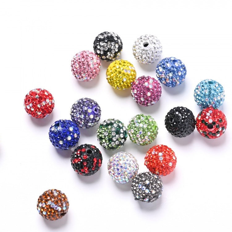 FS20234-16mm Rhinestone Clay Beads For Making Keychain Beadable Pens