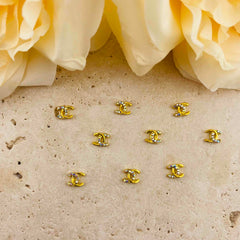 FS4783-  6mm CC Rhinestone Metal Nail Charms