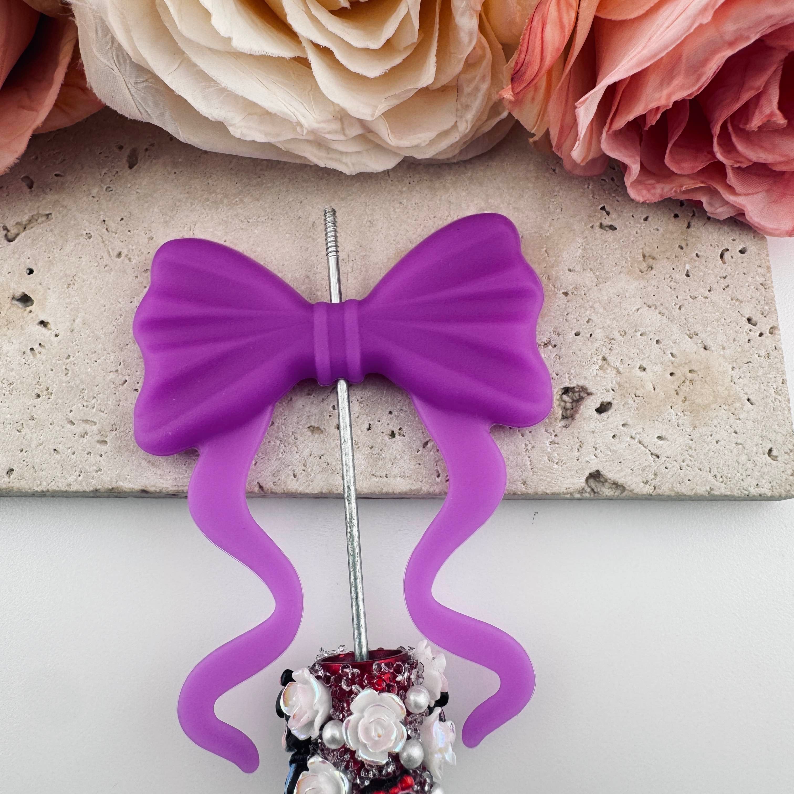 FS19388-About 60×70mm Silicone Bow Beads