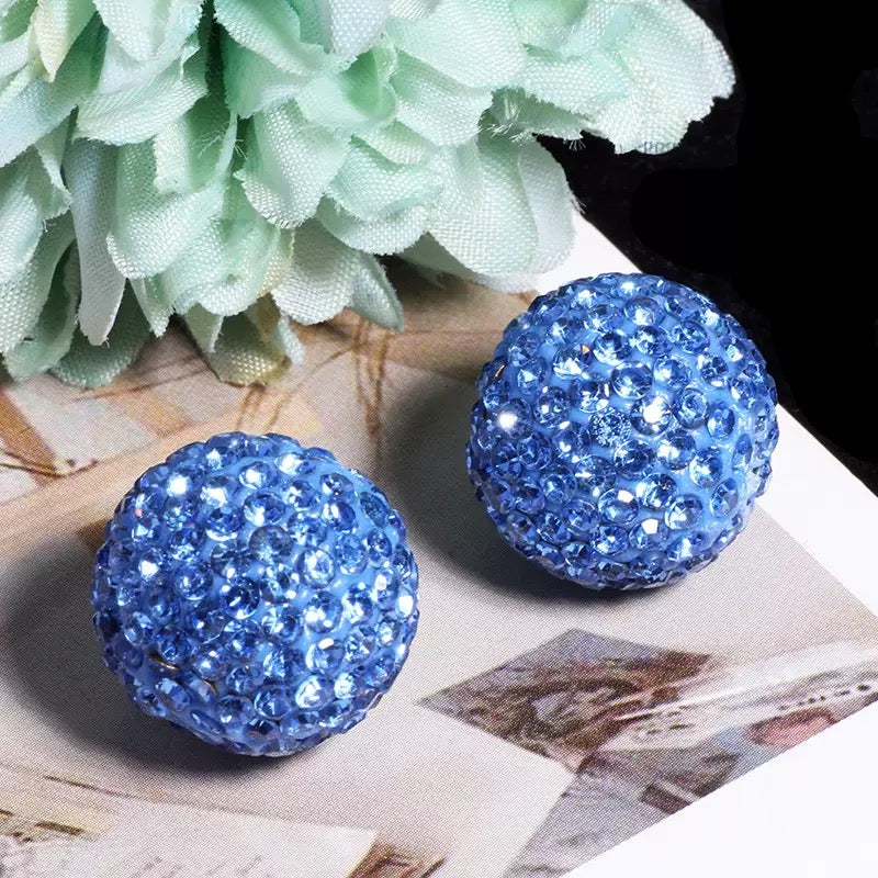 FS20235-16mm Solid Color Rhinestone Clay Beads