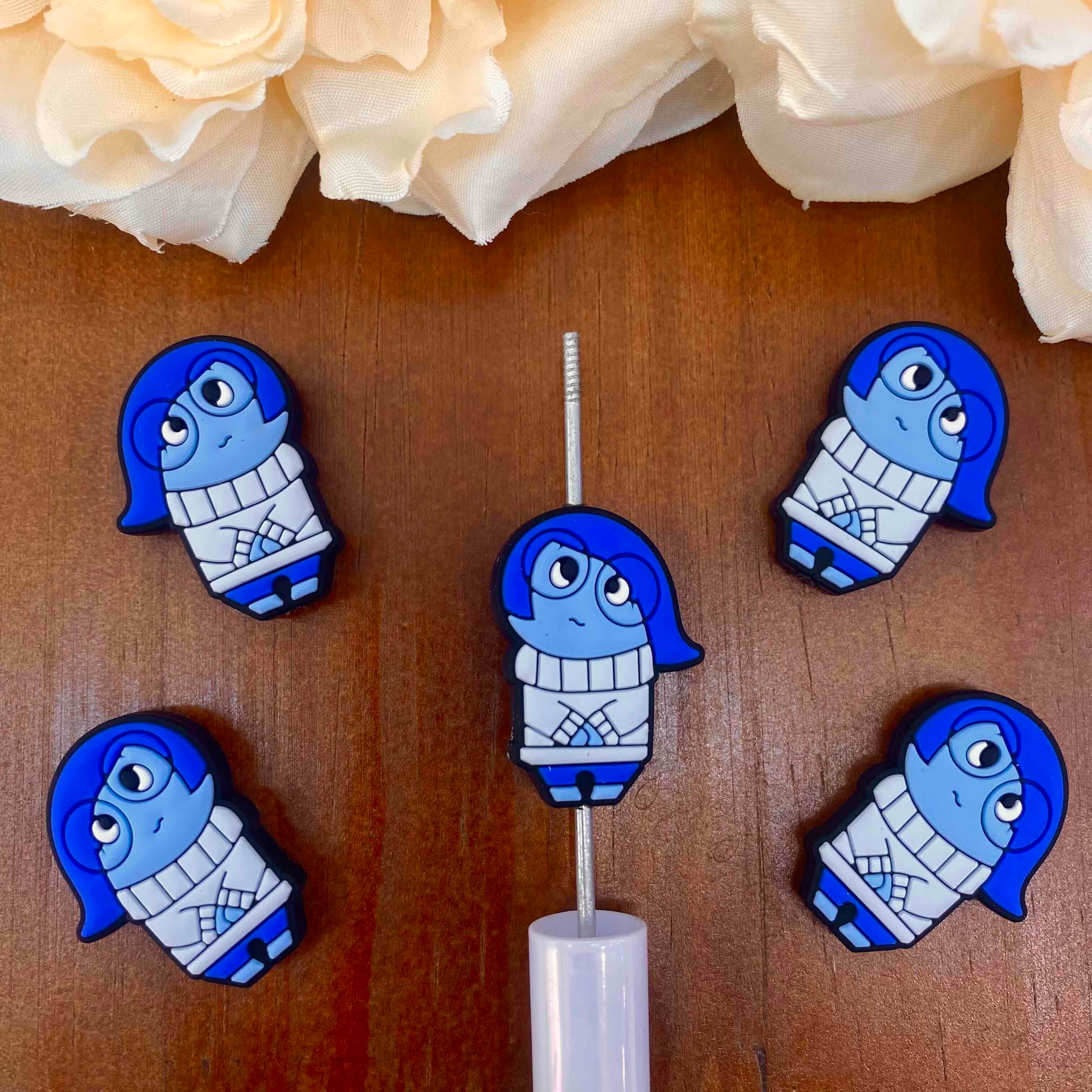 FS20460-Sadness Flat Silicone Focal Beads