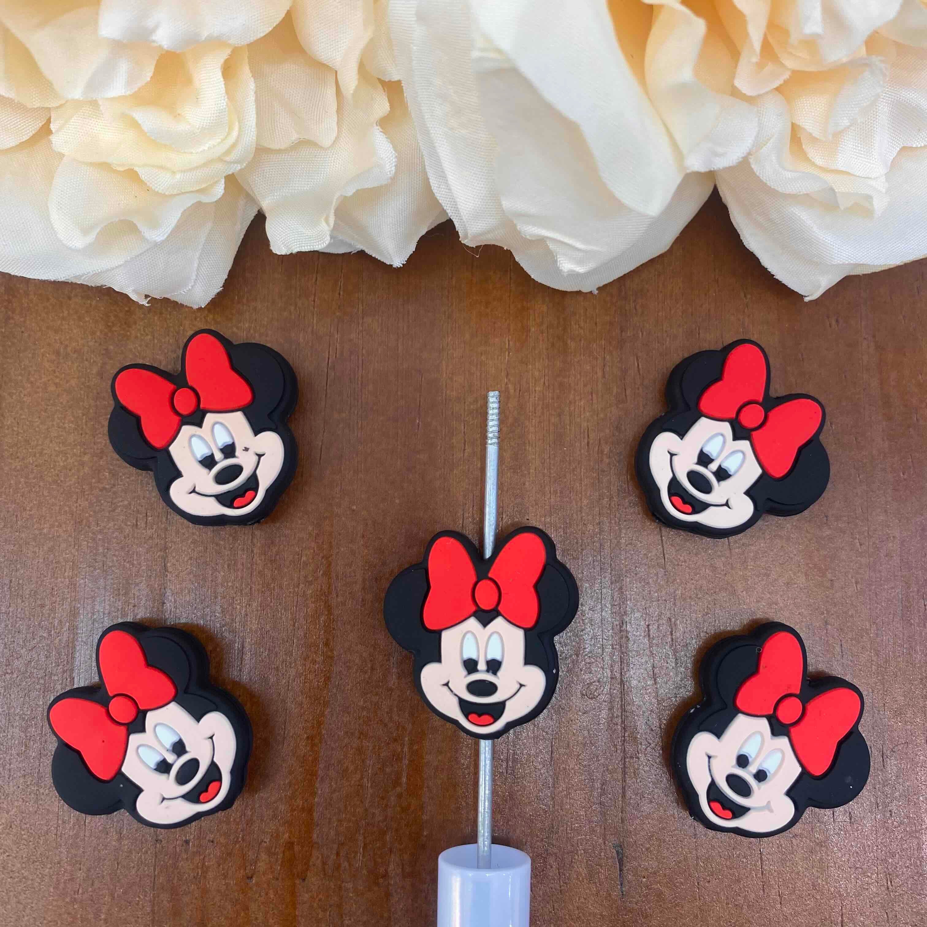 FS20496-Minnie Mouse Flat Silicone Focal Beads