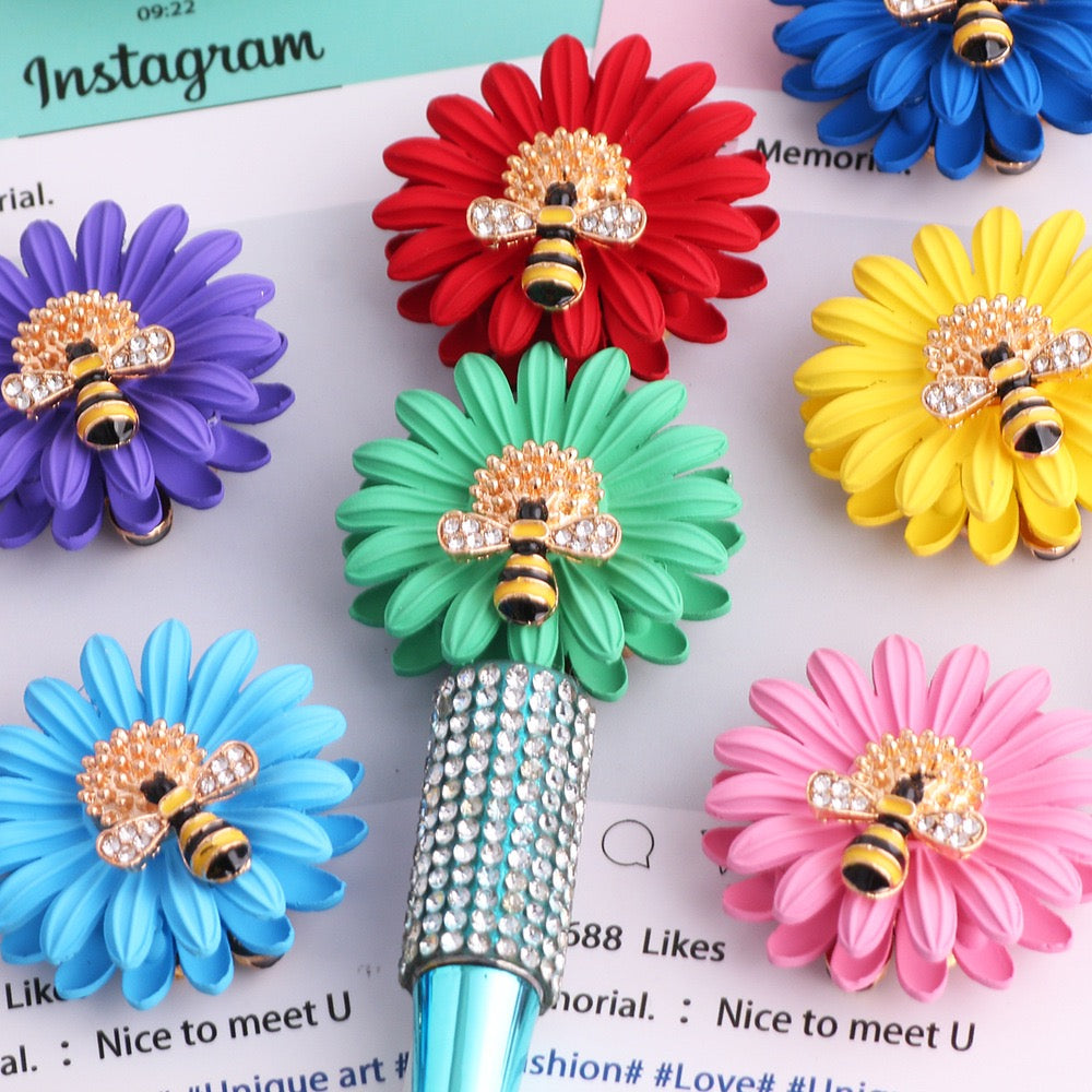 FS20020-SunflowerBee Metal Beads