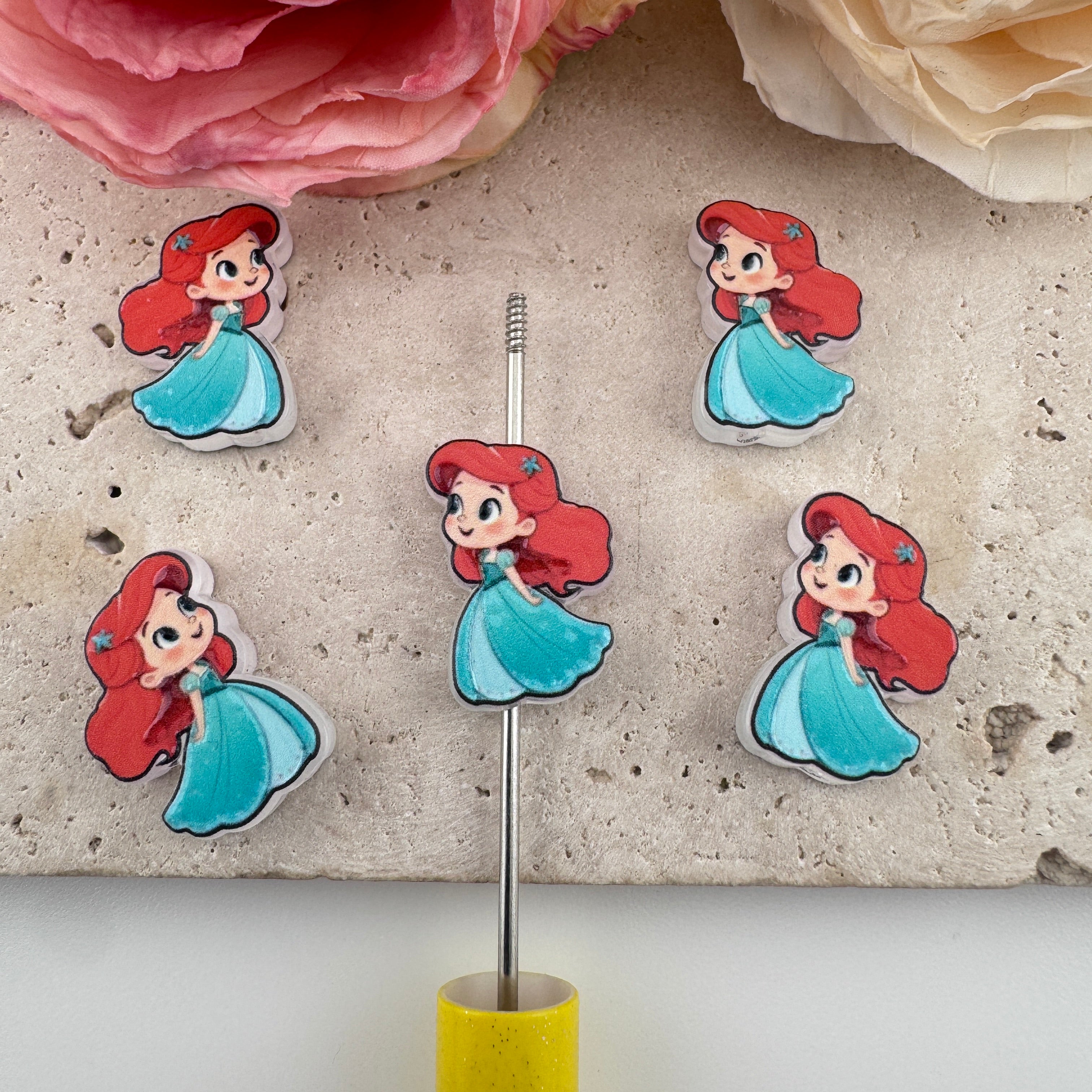 FS19446-Mermaid Acrylic Focal Beads