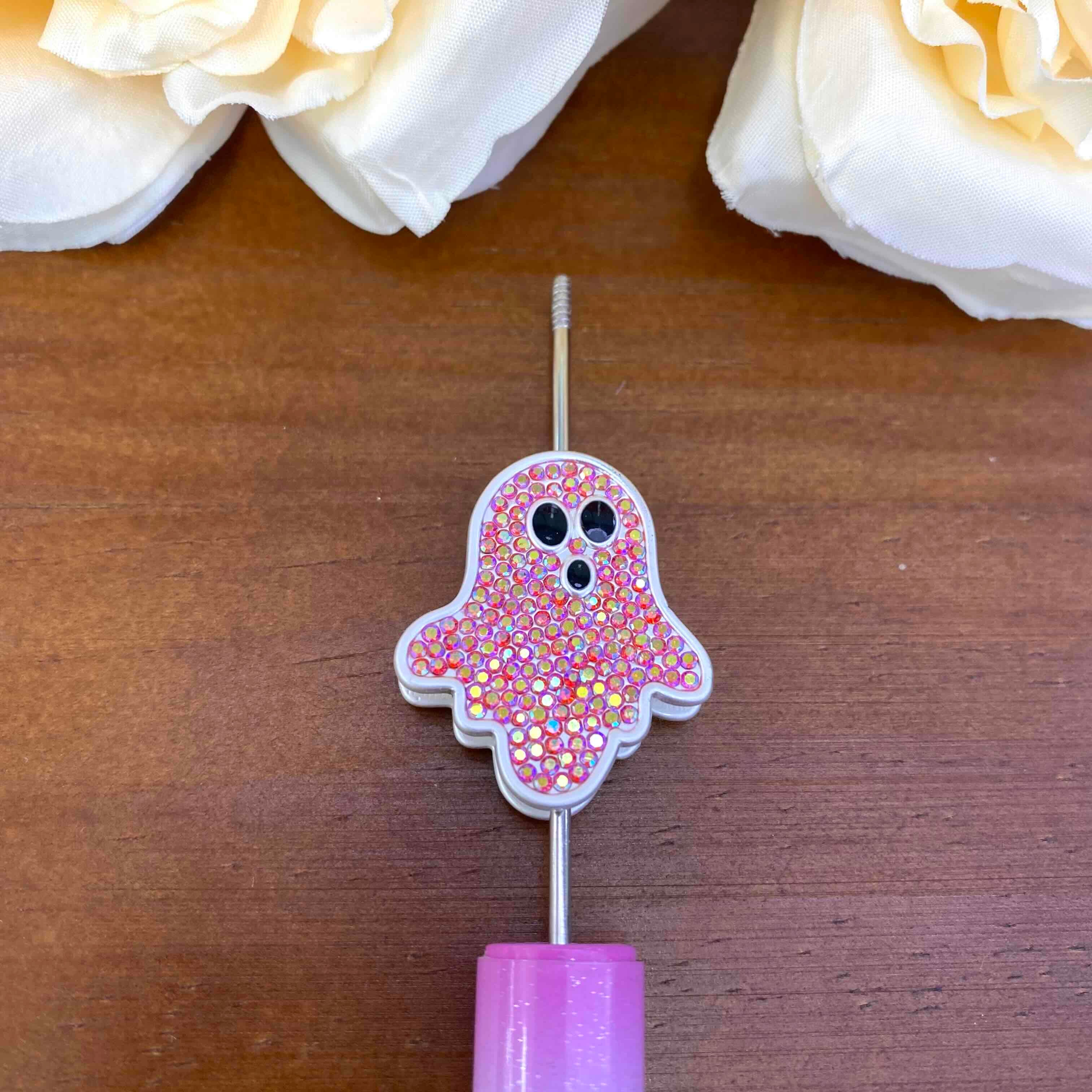 FS20633-Rhinestone Ghost Metal Beads