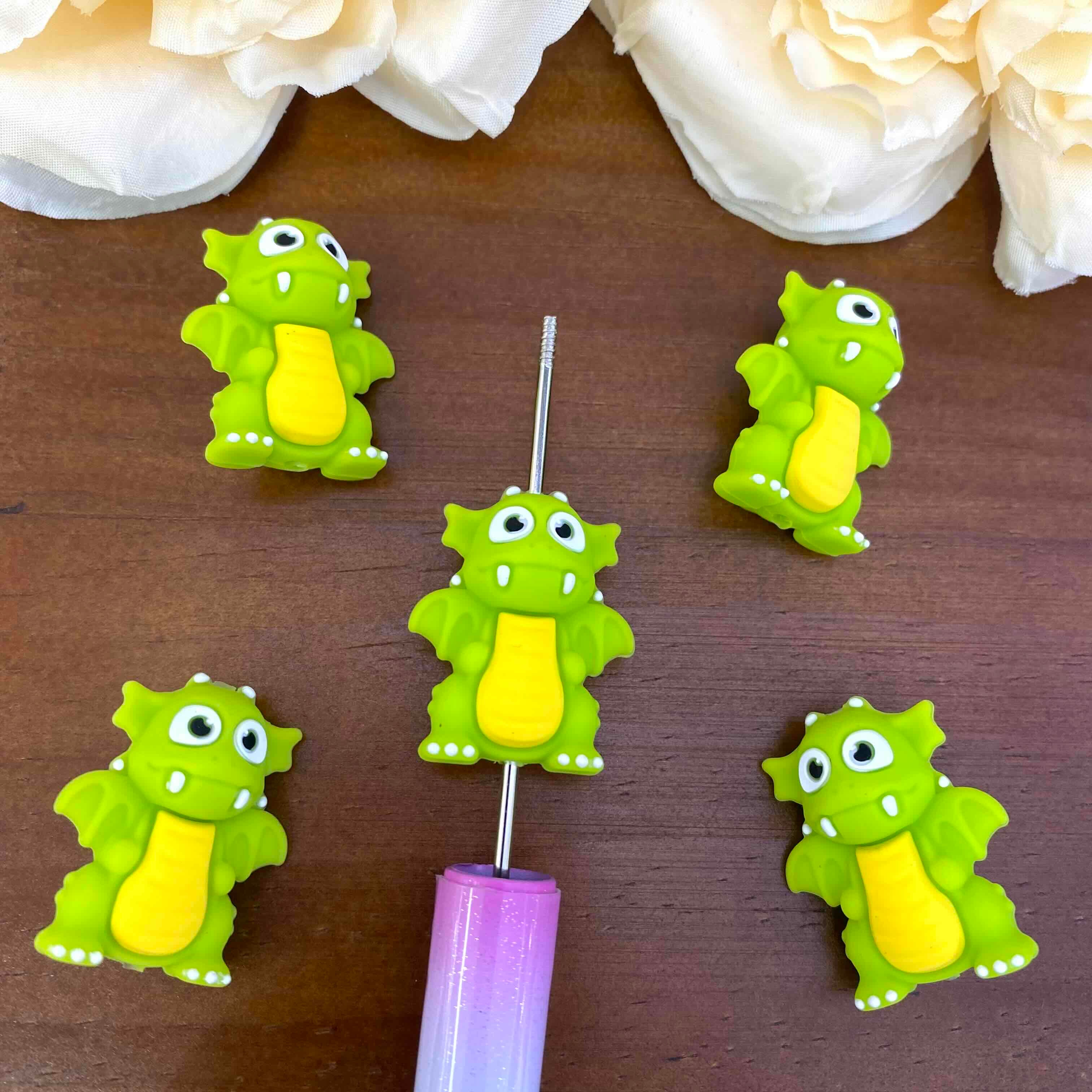 FS20559-3D Toothless Dragon  Silicone Focal Beads