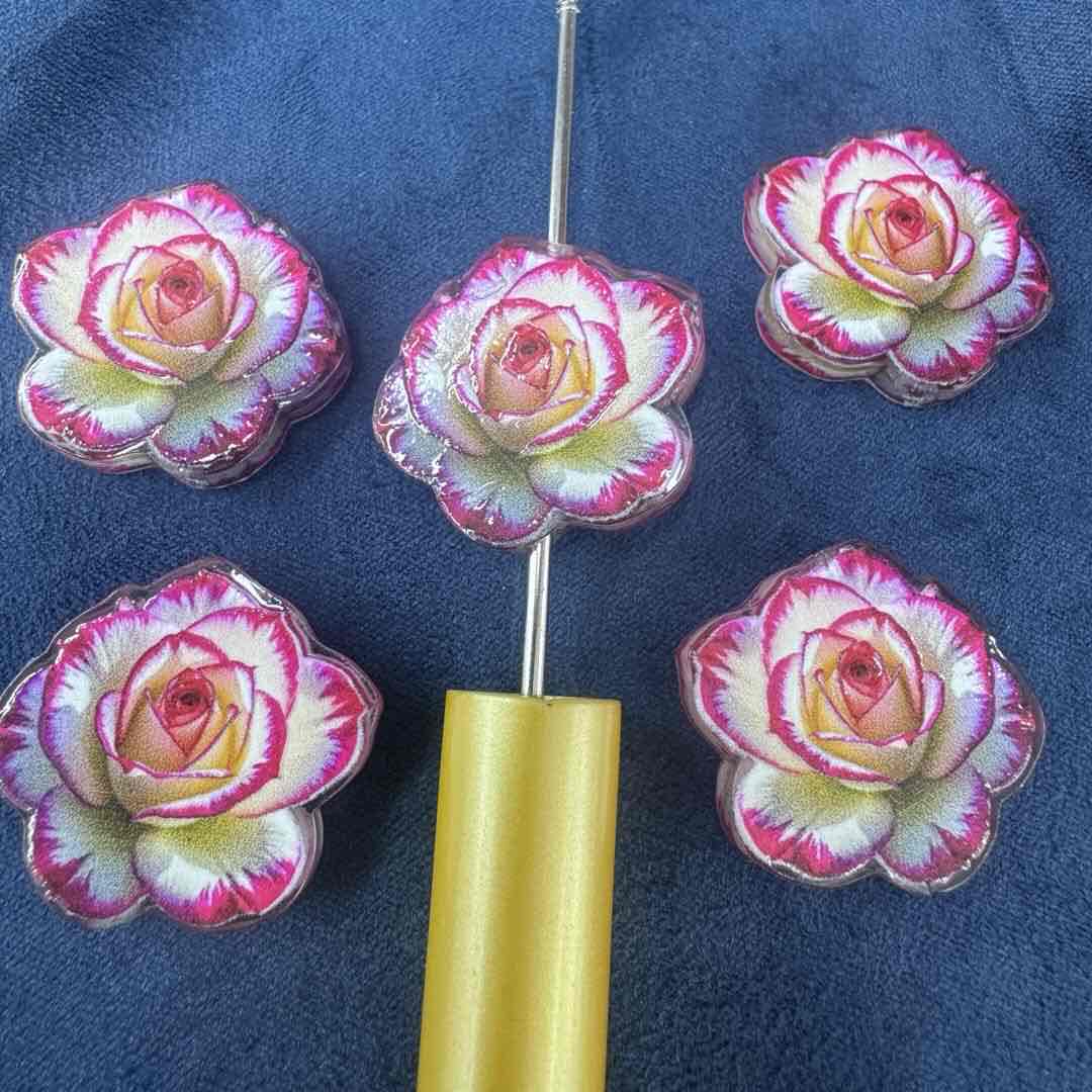FS20262-FlowerAcrylic Focal Beads