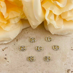 FS4750-  9mm GG Rinestone Metal Nail Charms
