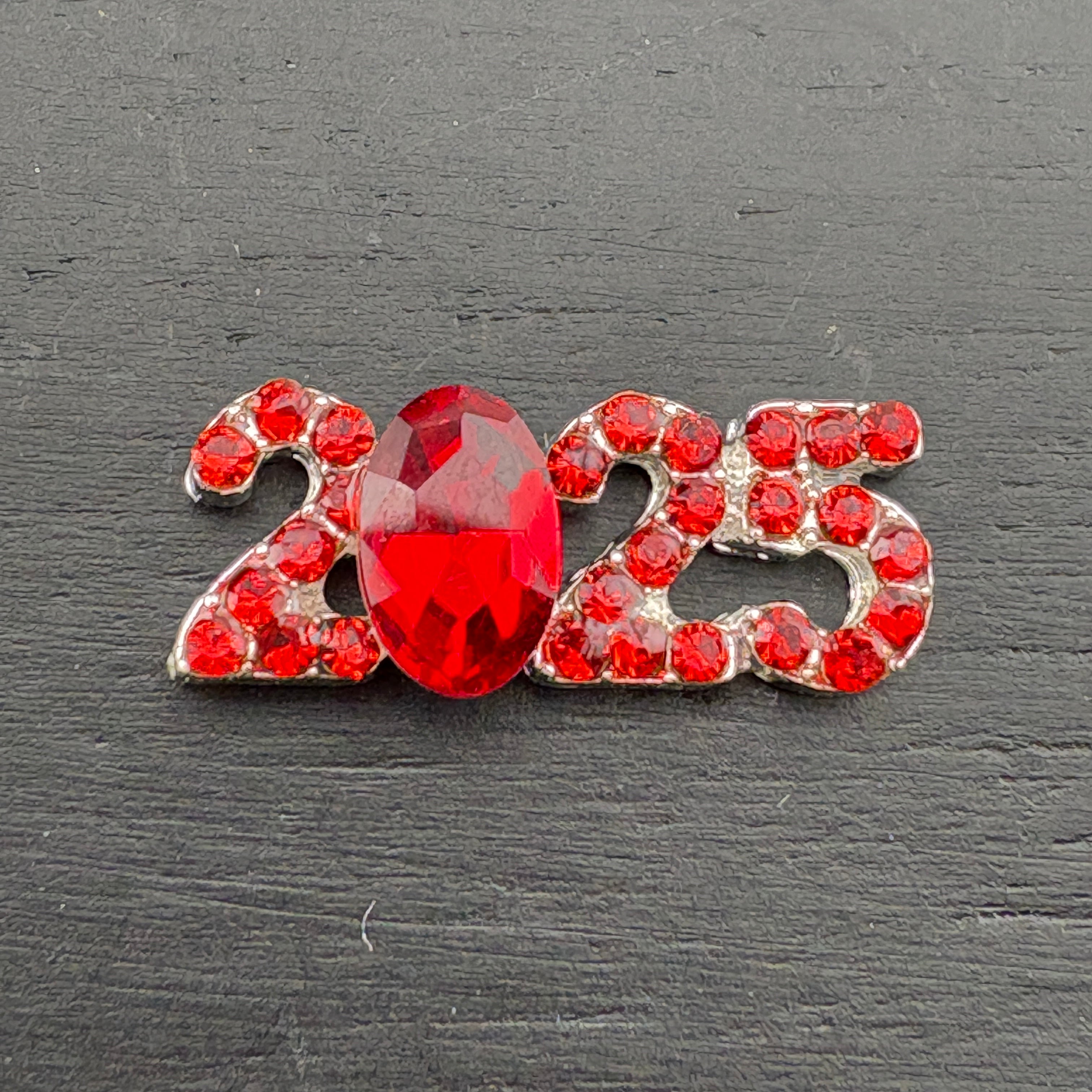 FS2614- 15*6mm 2025 Year Crystal Charms