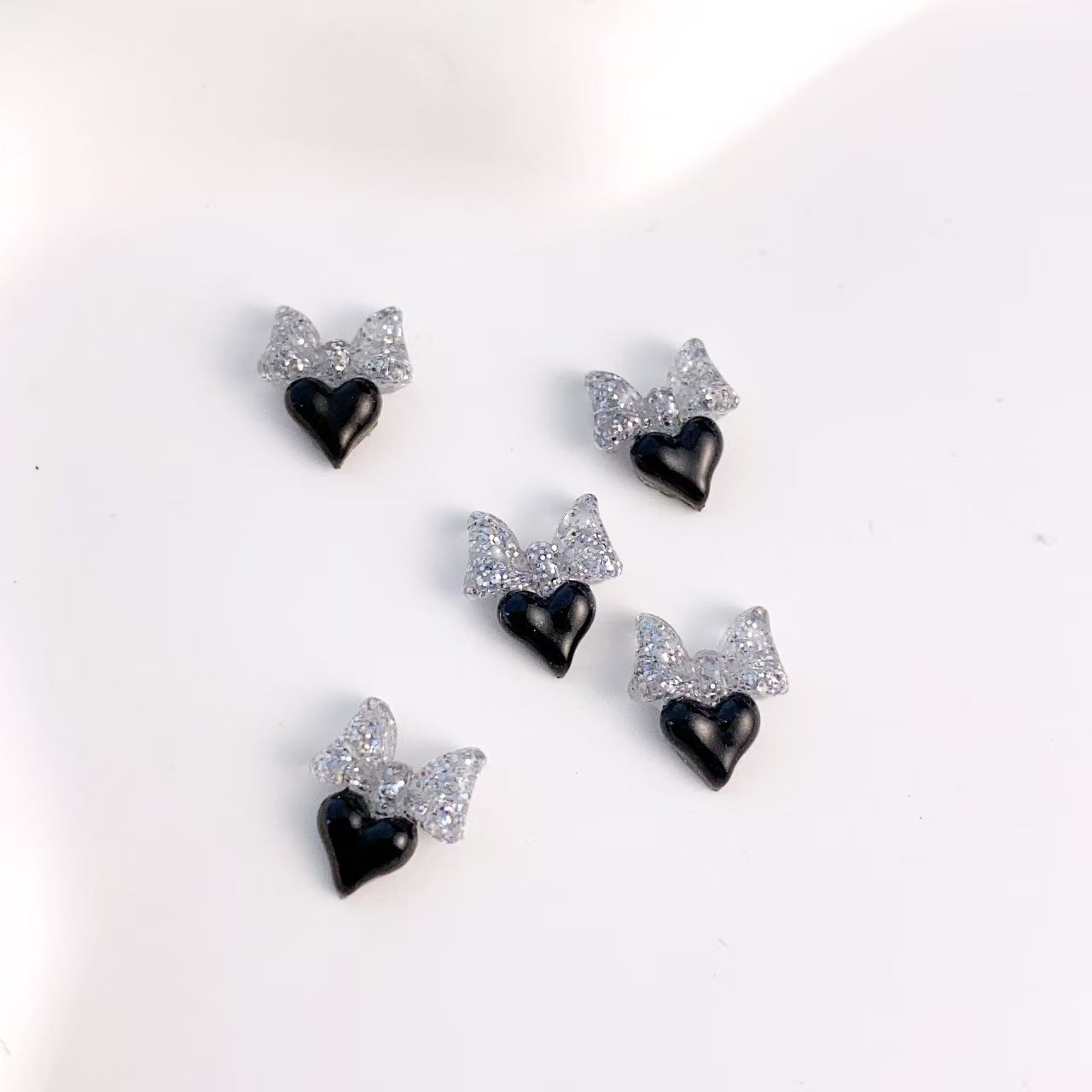 FS4920- Black Bows Bows Heart Heart