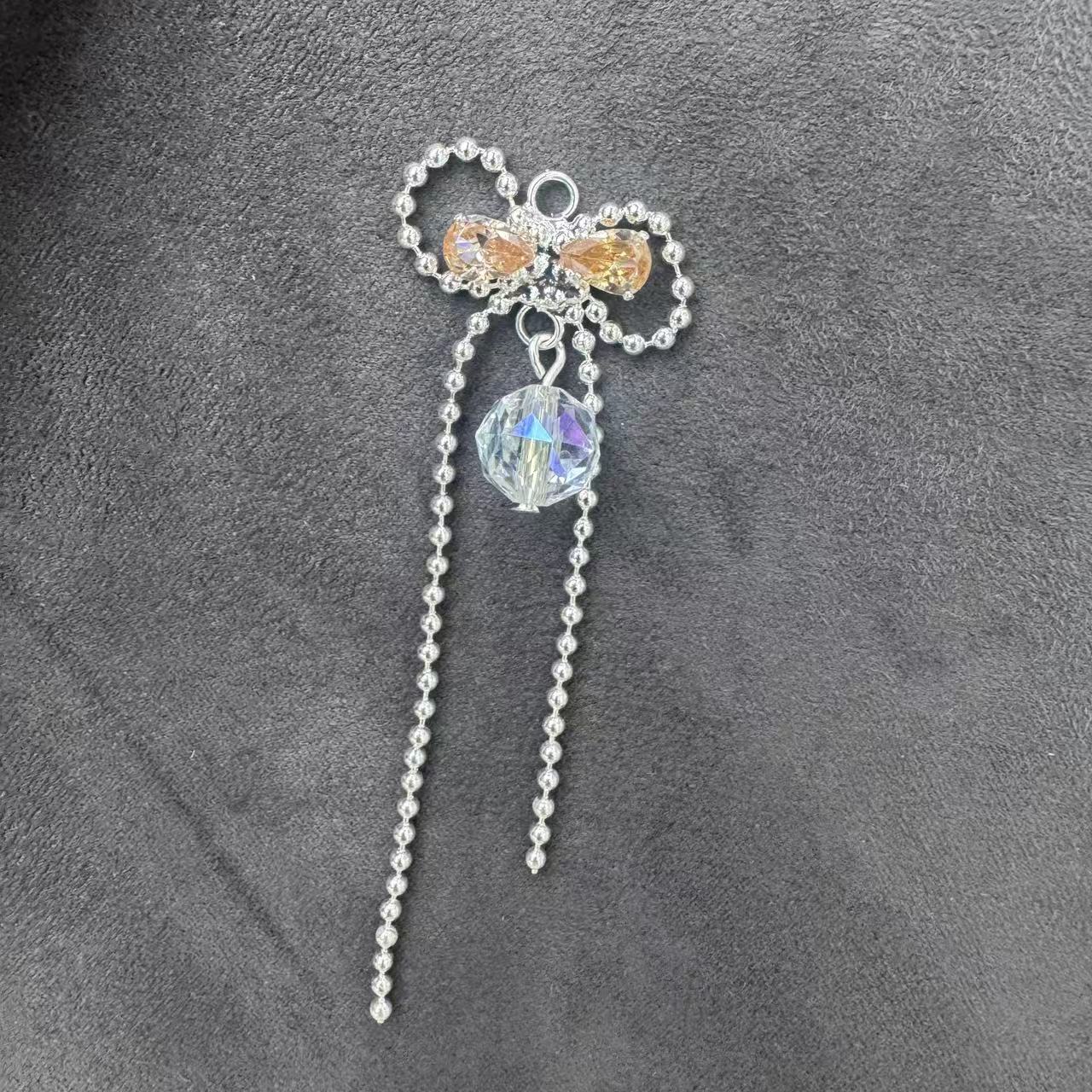 Crystal Glass Metal Charms For Making Earrings Or Pen Charms