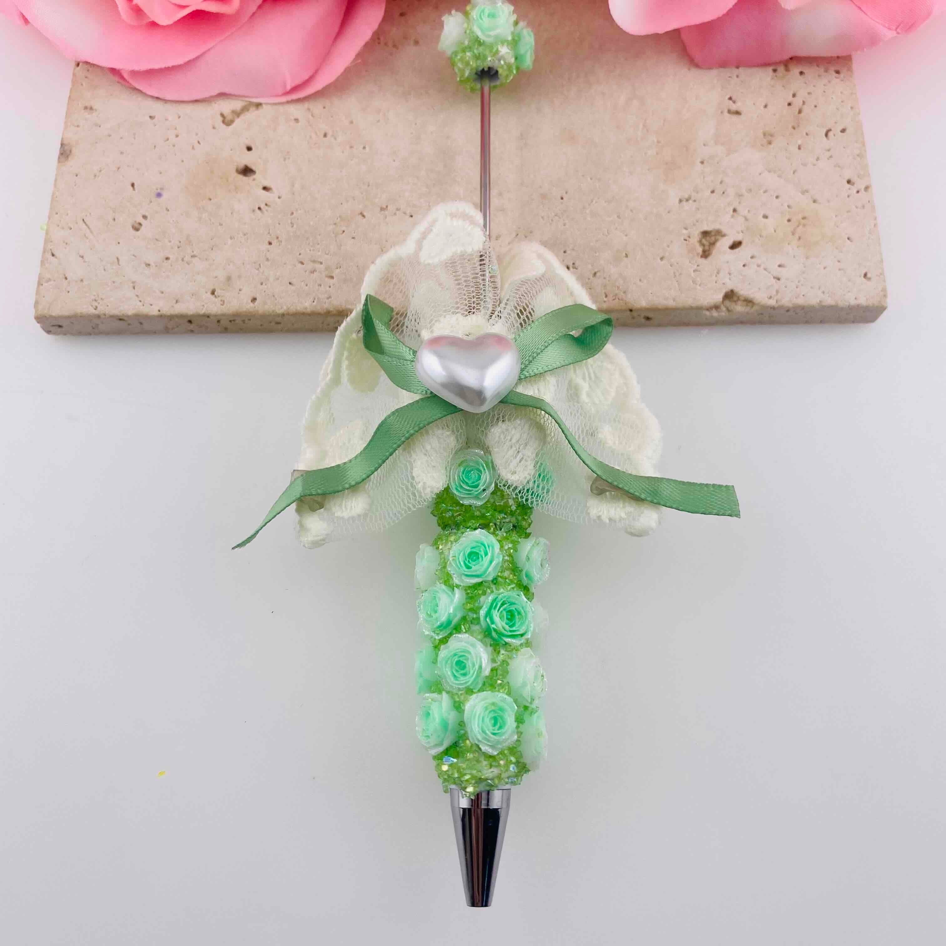 FS19794-Rose Ribbon Bow Clay Pens
