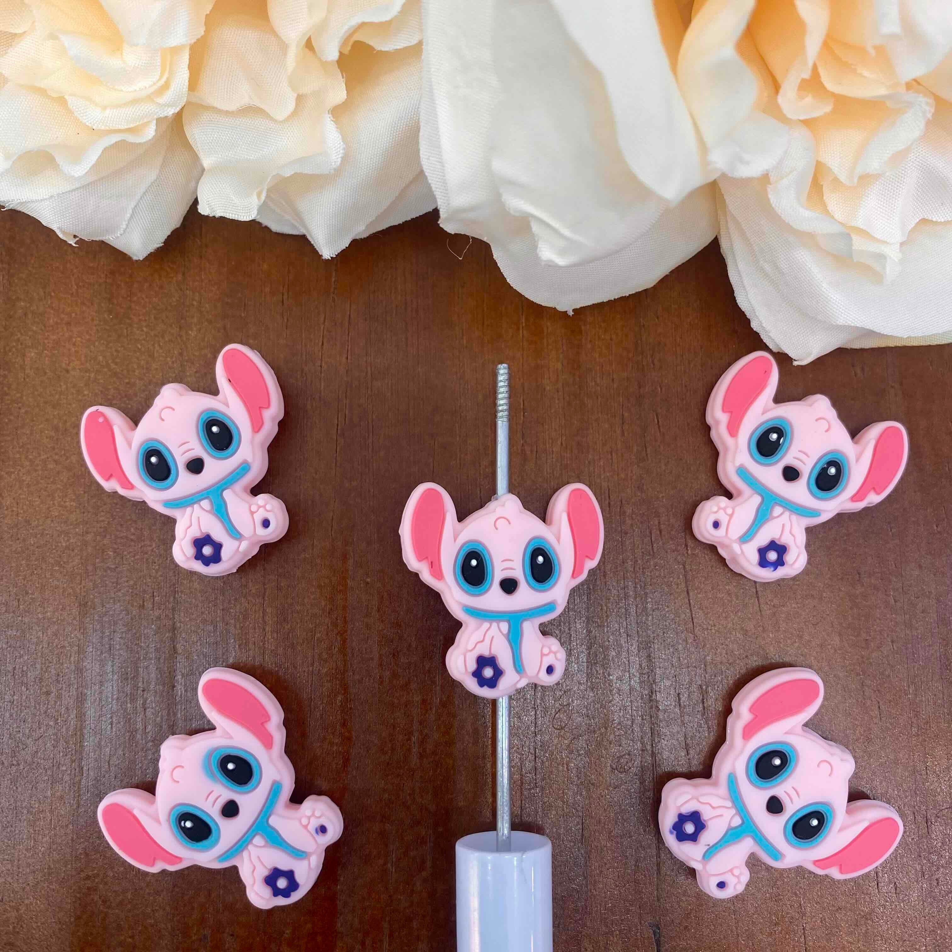 FS20480-Stitch Flat Silicone Focal Beads