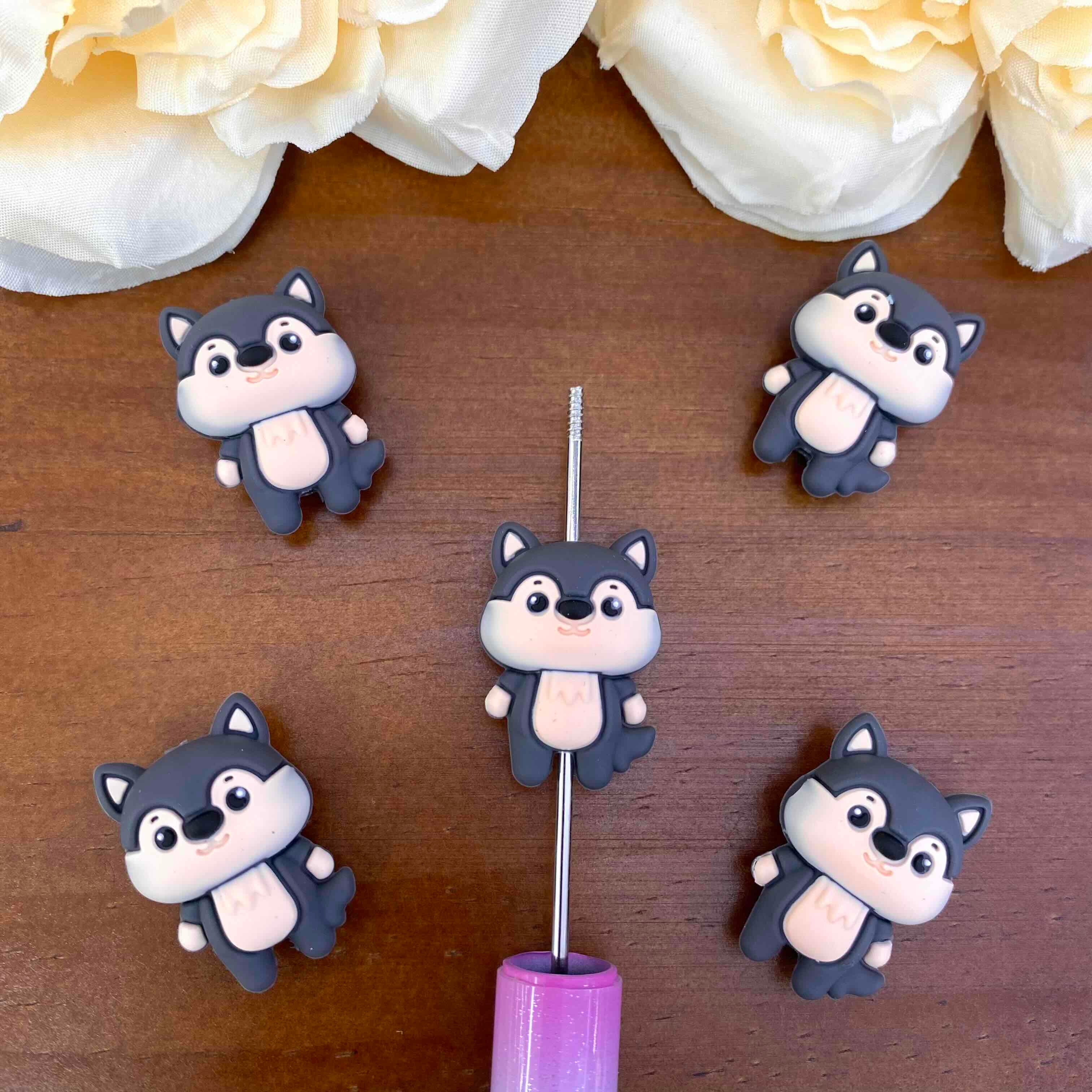FS20553-3D Husky Silicone Focal Beads