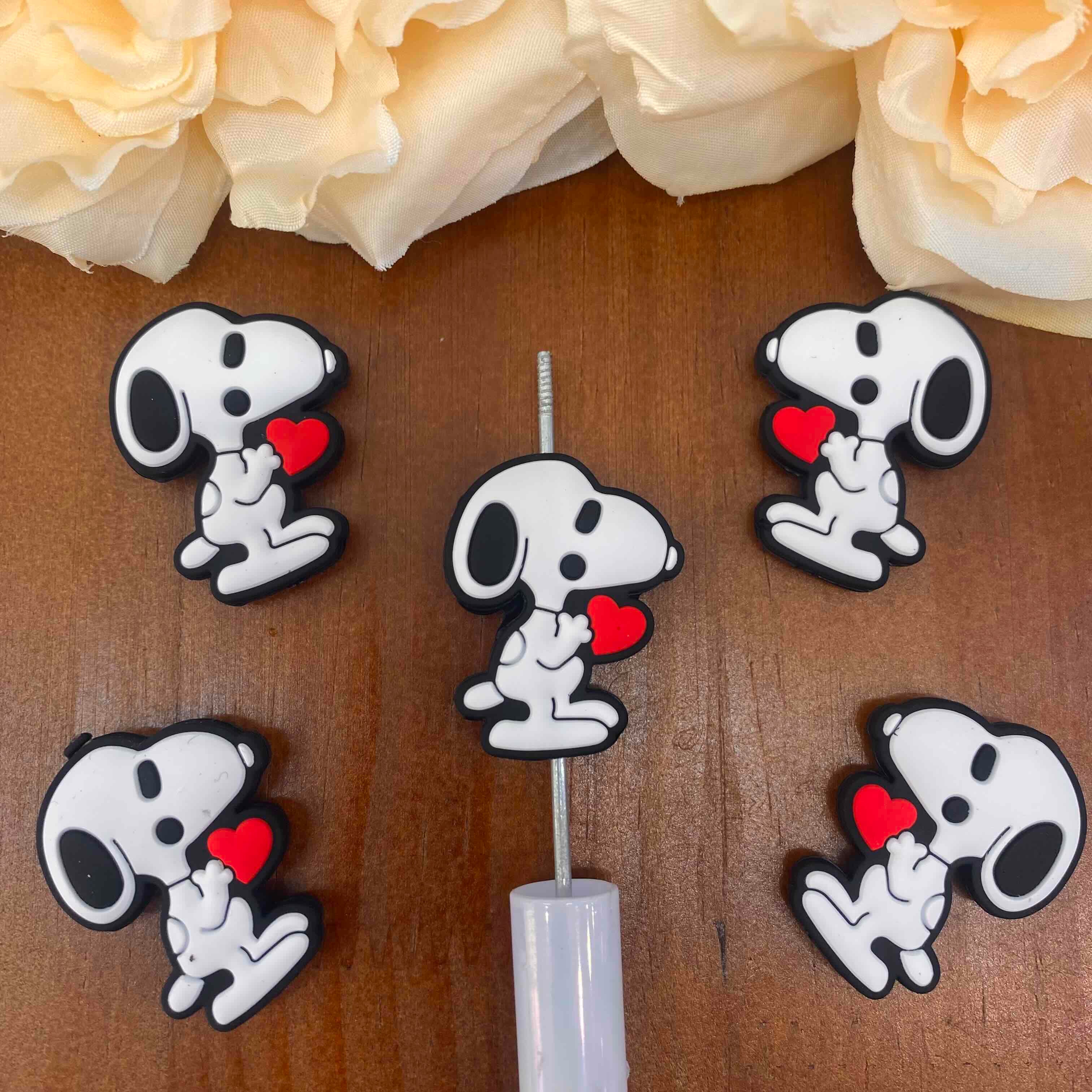 FS20453-Snoopy Flat Silicone Focal Beads