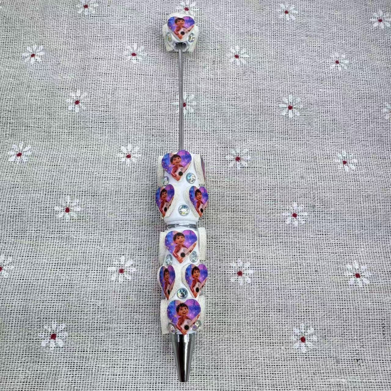 Cartoon Heart  Coco Themed Beadable Pen