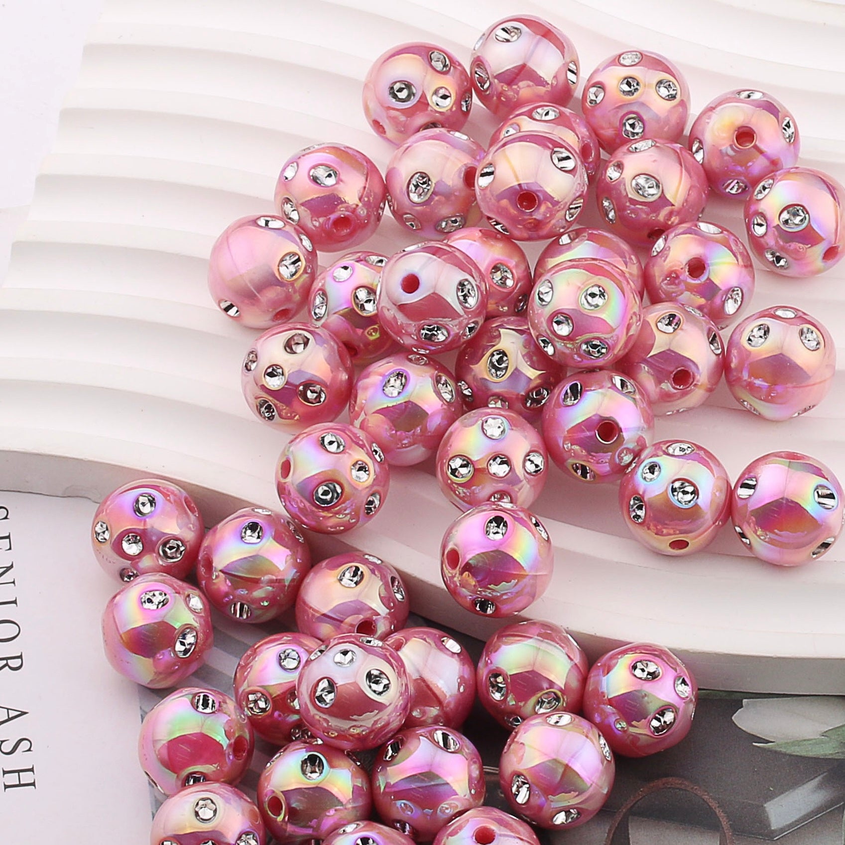 FS1927-16MM Diamond Acrylic Beads Fit For Beadable Pens