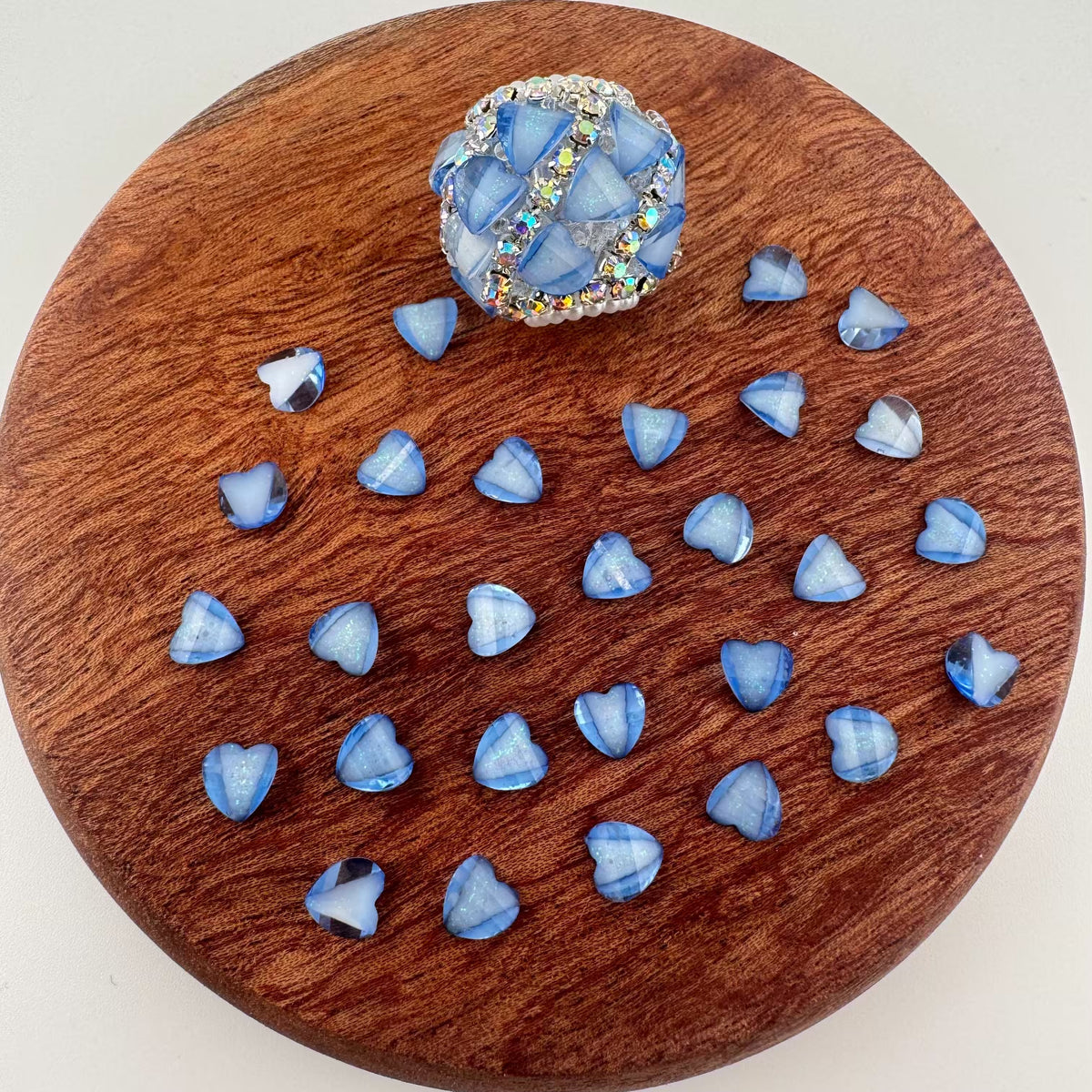 6mm Resin Heart Nail Charms For Making Fancy Beads